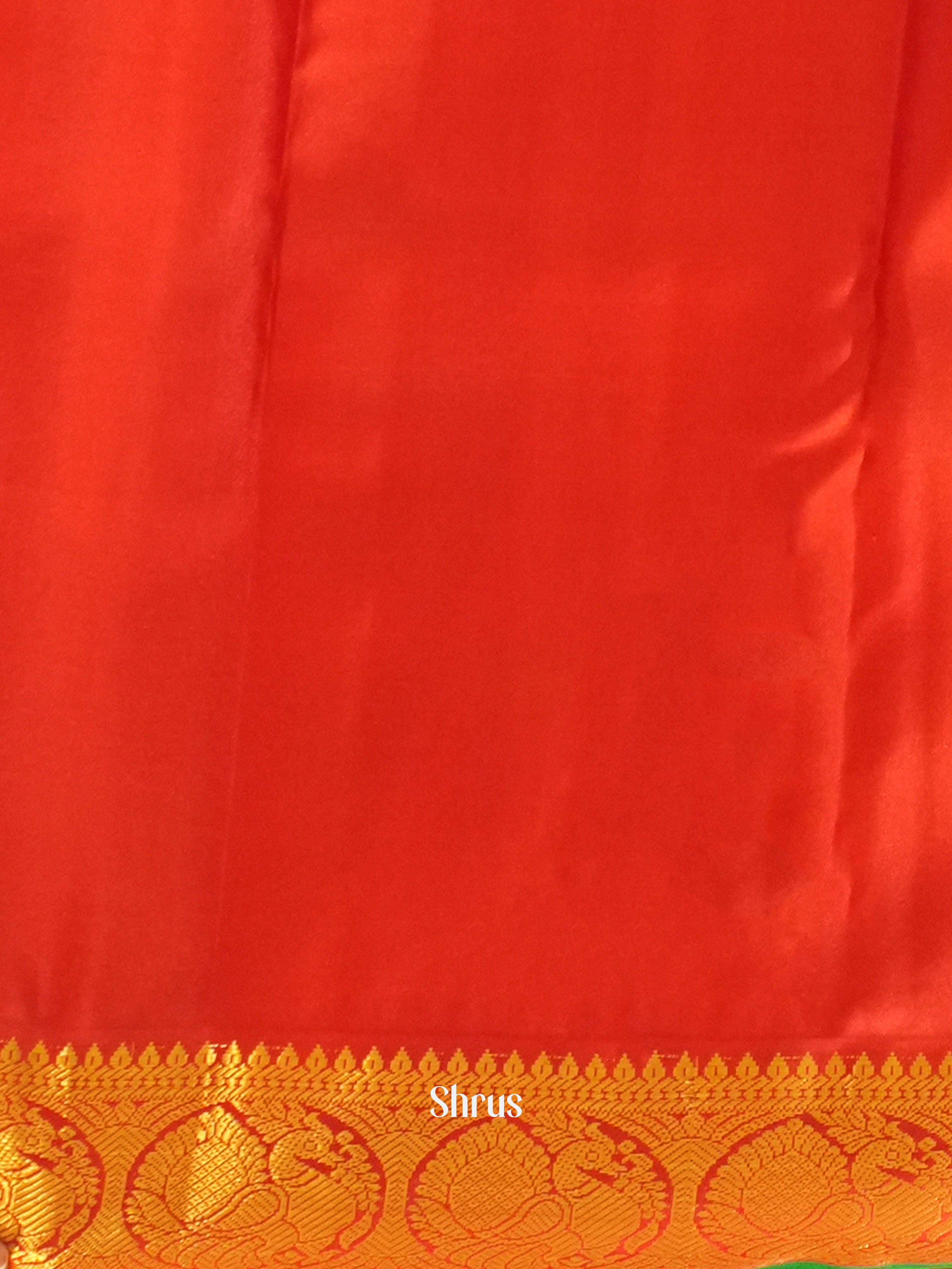 Green And Red- Korvai Kanchipuram Silk Saree