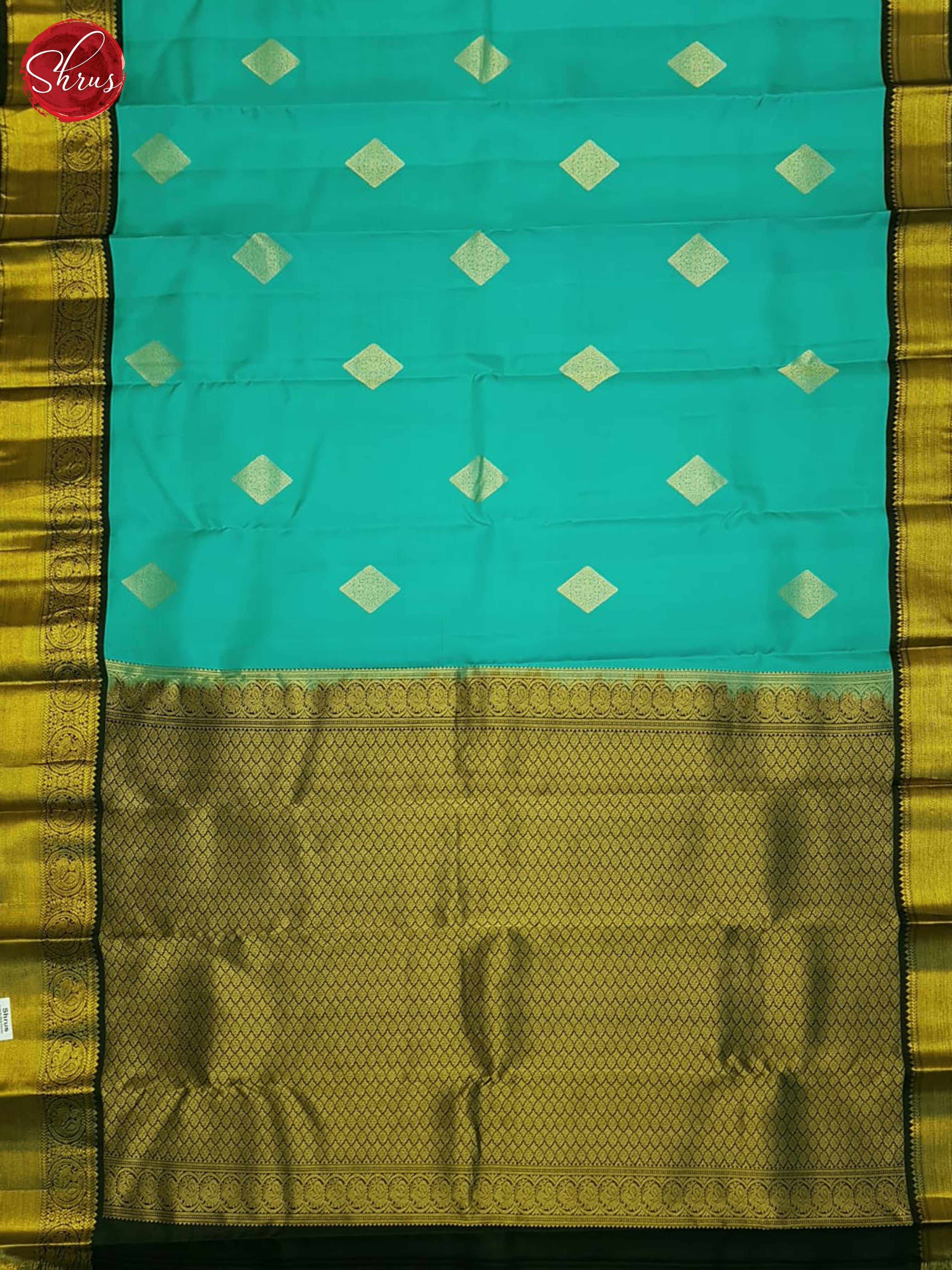 Blue And Black- Kanchipuram Silk Saree - Shop on ShrusEternity.com