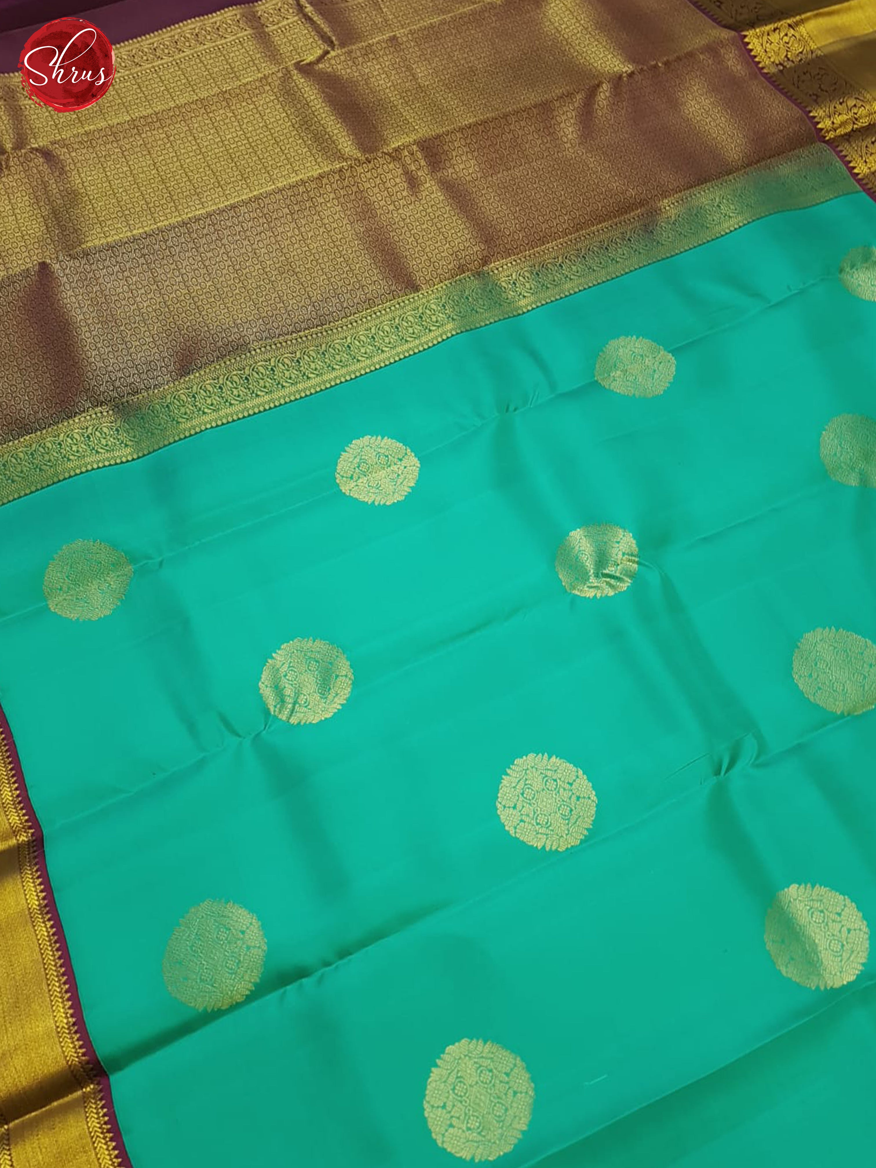 Blue And Wine- Kanchipuram Silk Saree - Shop on ShrusEternity.com