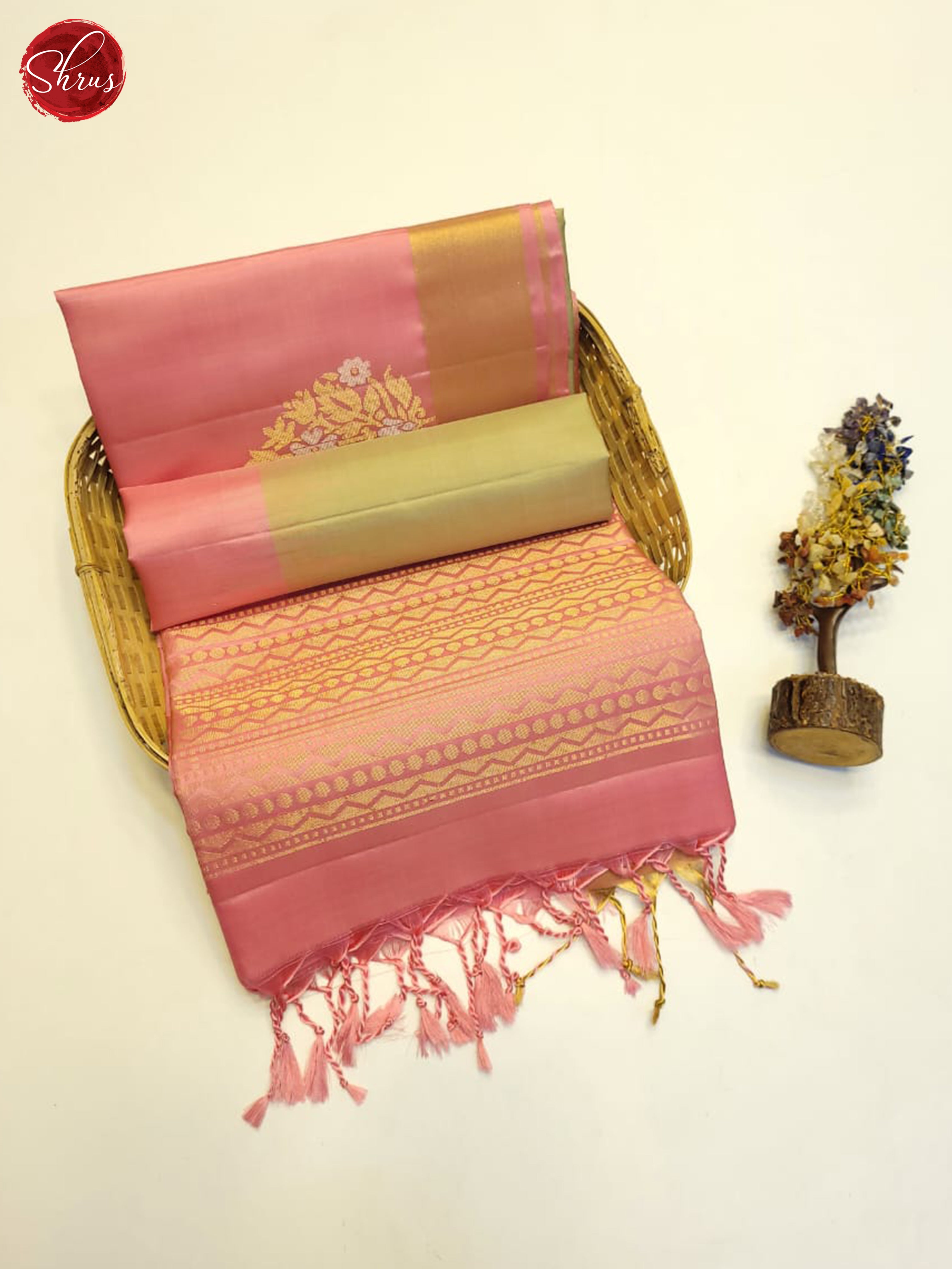 Elachi Green And Pink- Soft Silk Saree