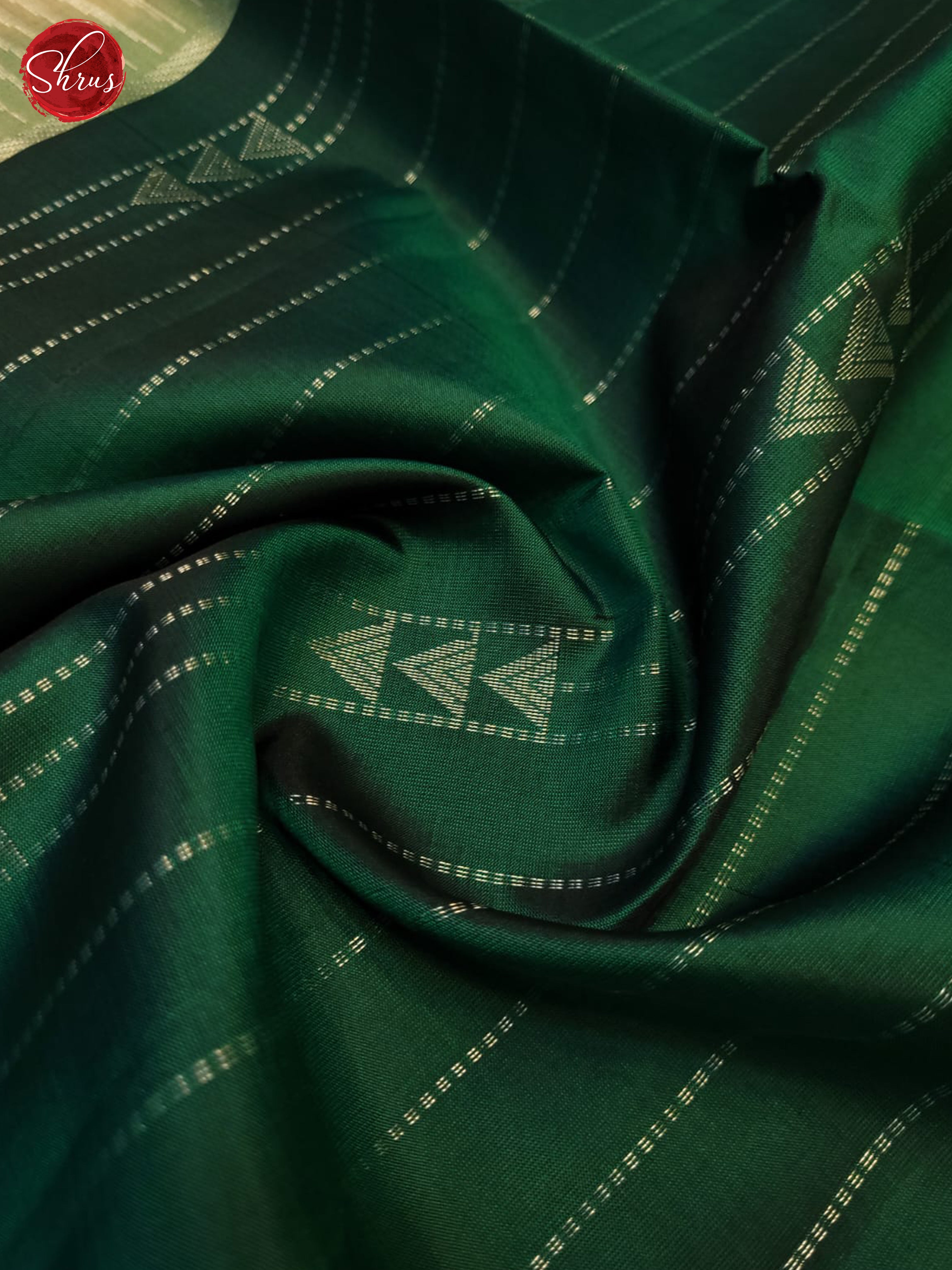 Green And Beige- Soft Silk Saree - Shop on ShrusEternity.com