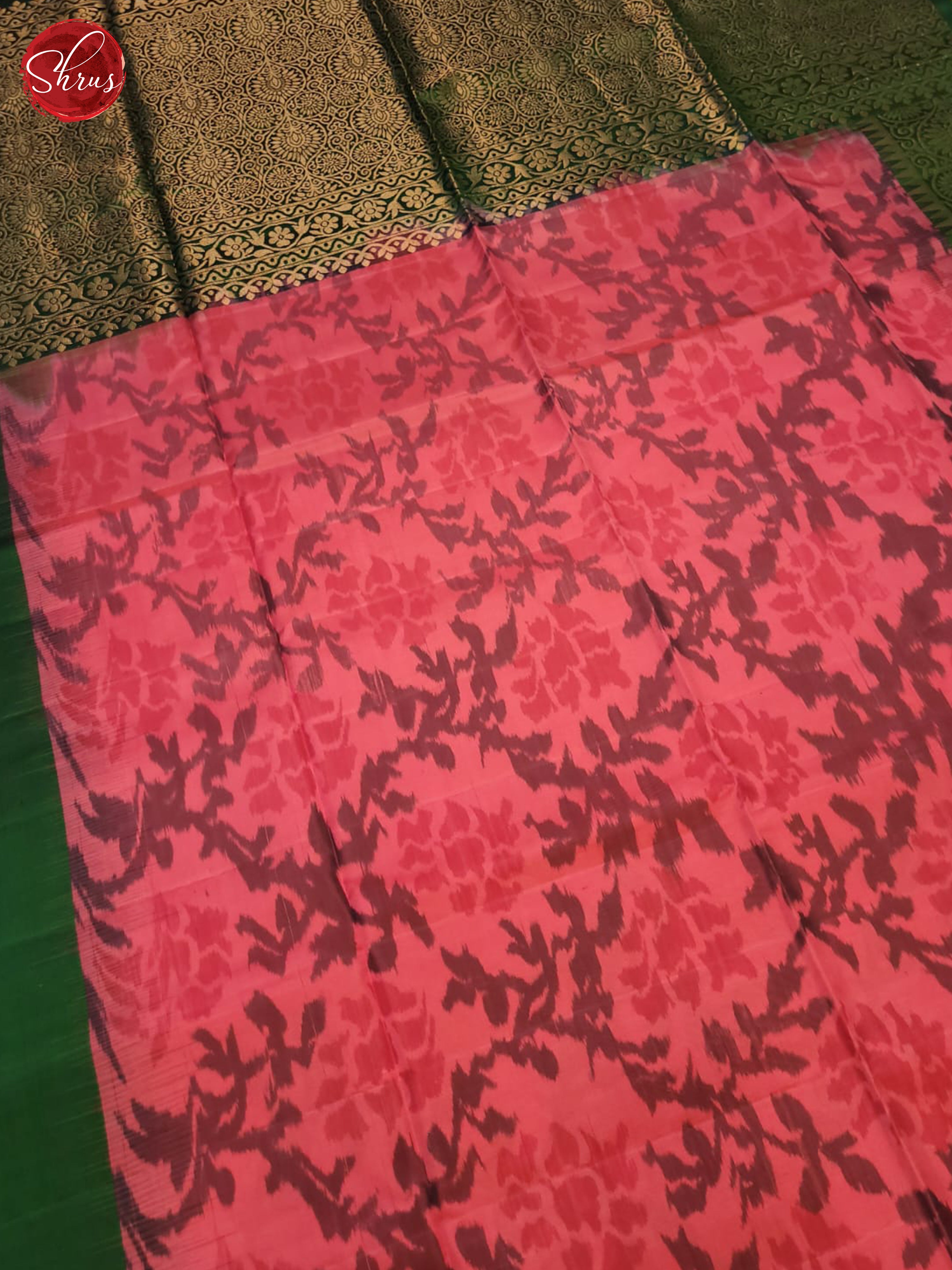 Pink And Green- Soft Silk Saree - Shop on ShrusEternity.com