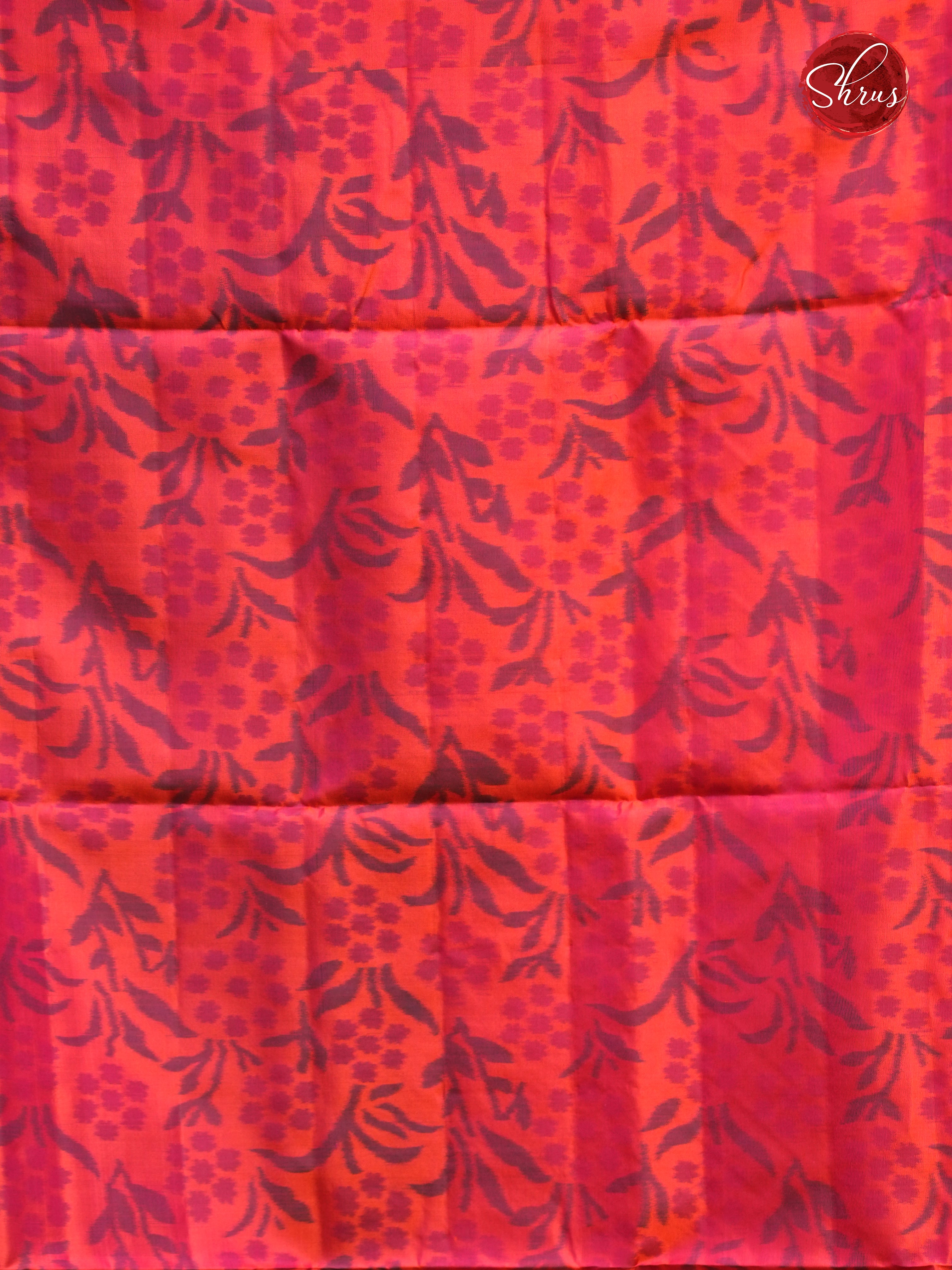Green & Red - Soft Silk Saree - Shop on ShrusEternity.com