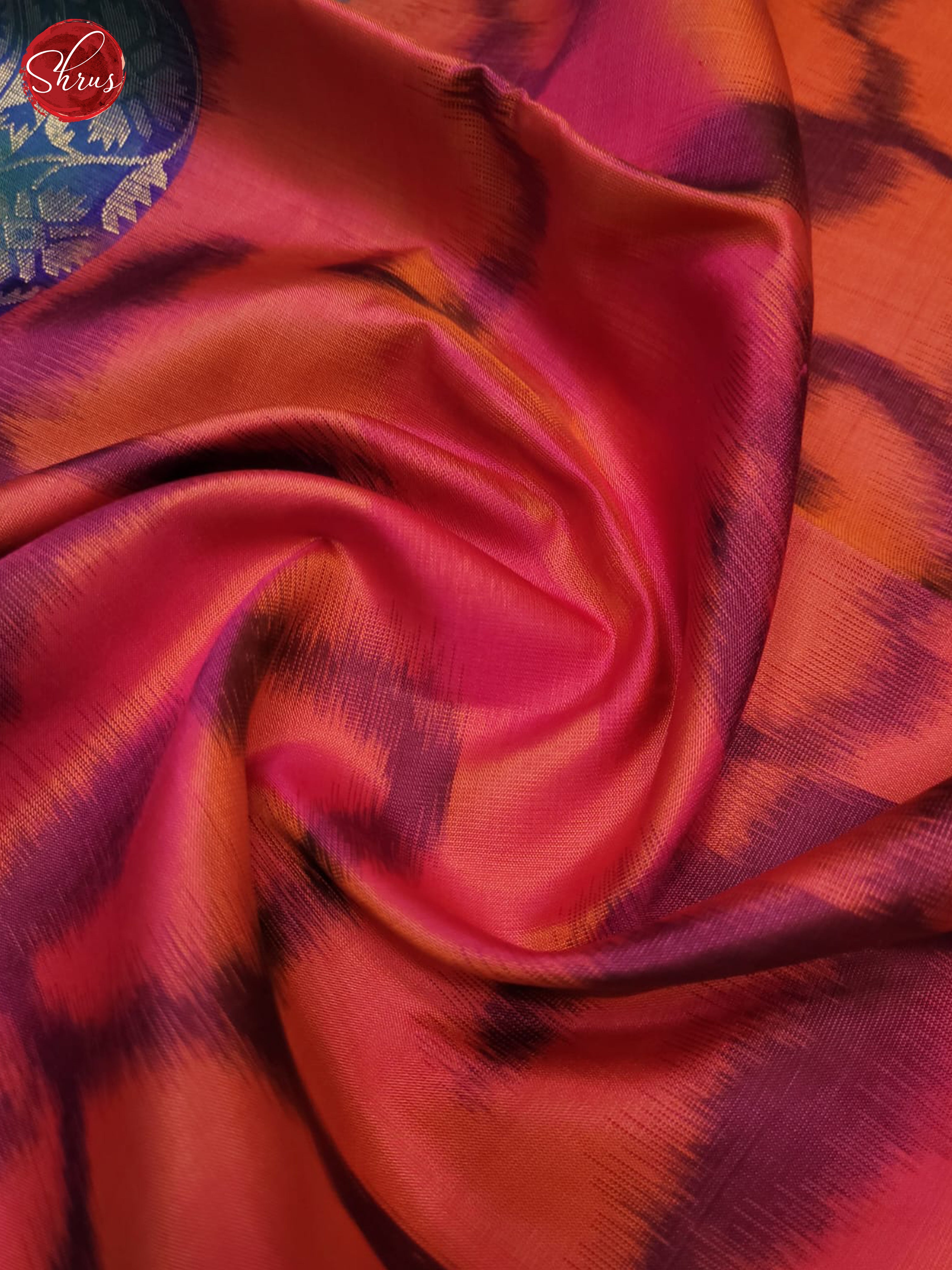 Reddish Pink And Blue- Soft Silk Saree - Shop on ShrusEternity.com