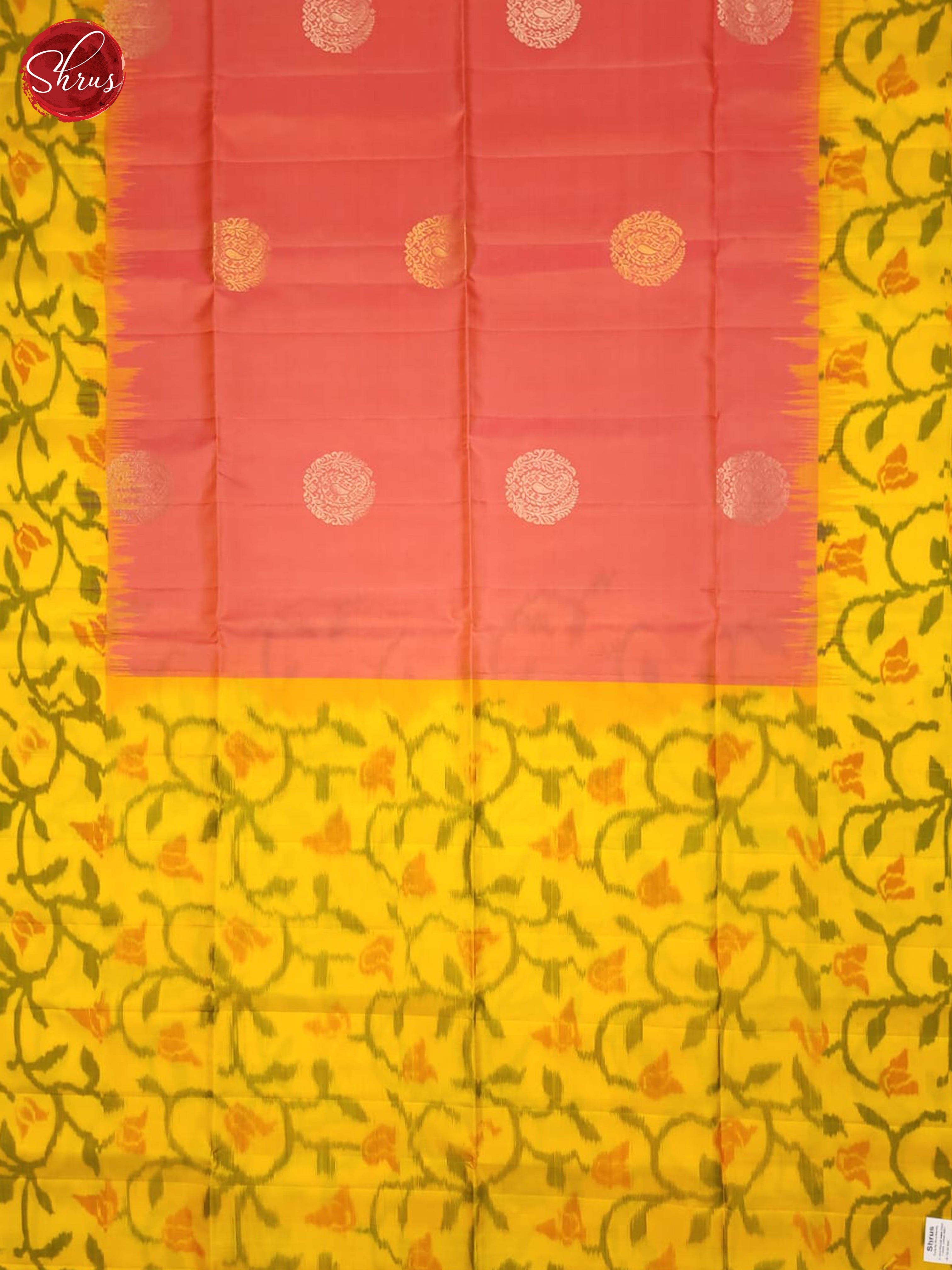 Pink And Yellow- Soft Silk Saree