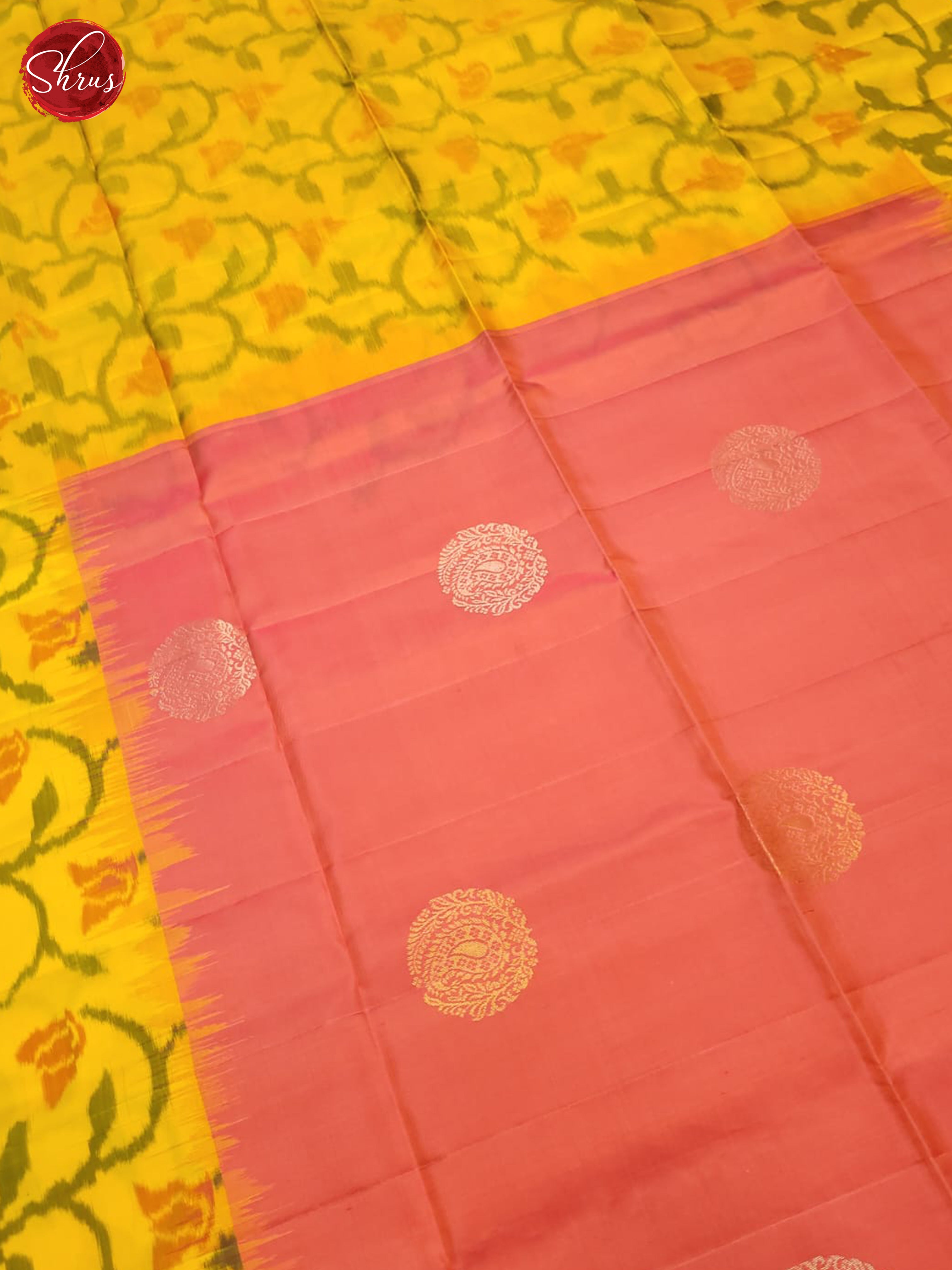 Pink And Yellow- Soft Silk Saree - Shop on ShrusEternity.com