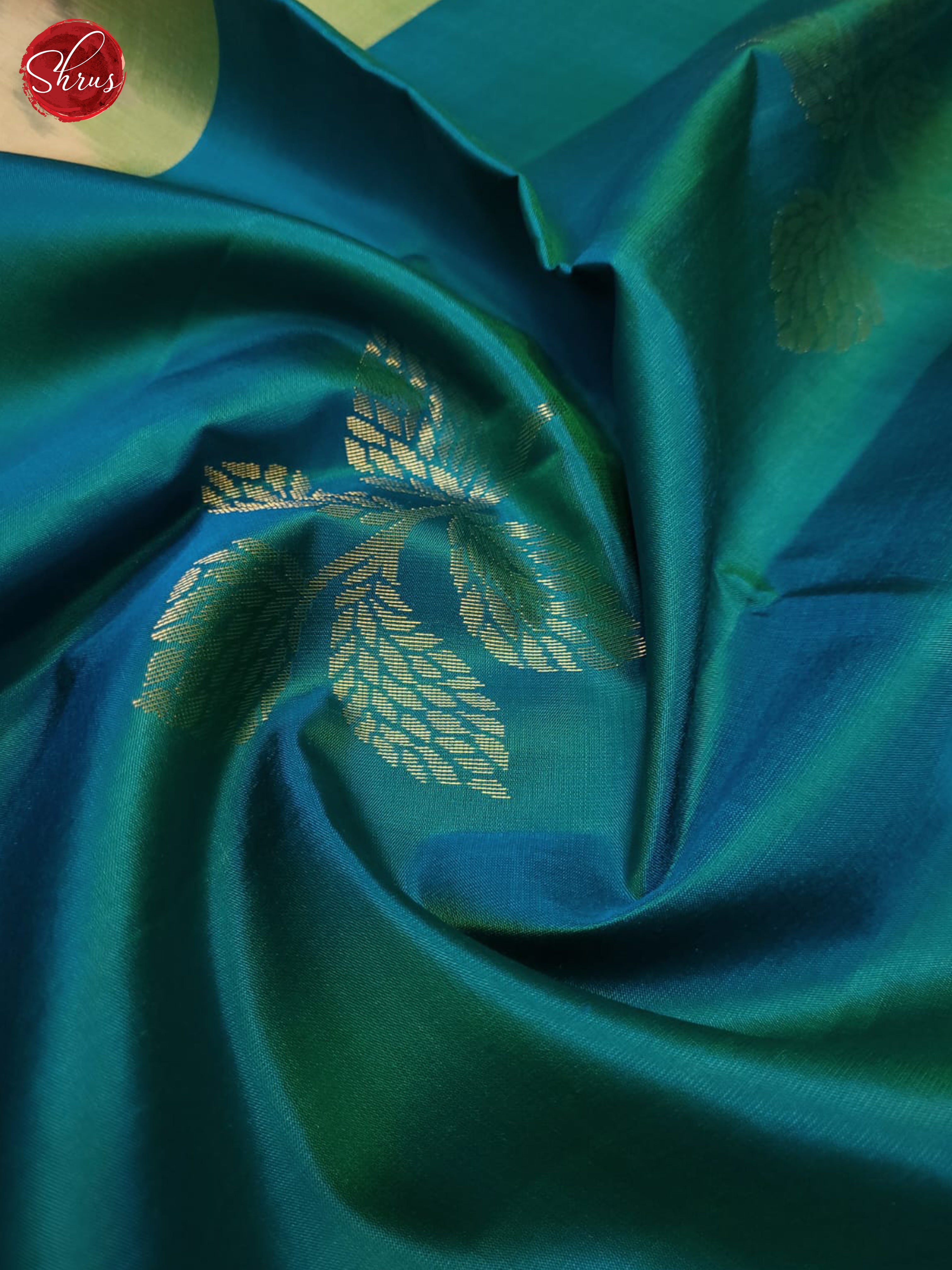 Blue And Cream- Soft Silk Saree - Shop on ShrusEternity.com