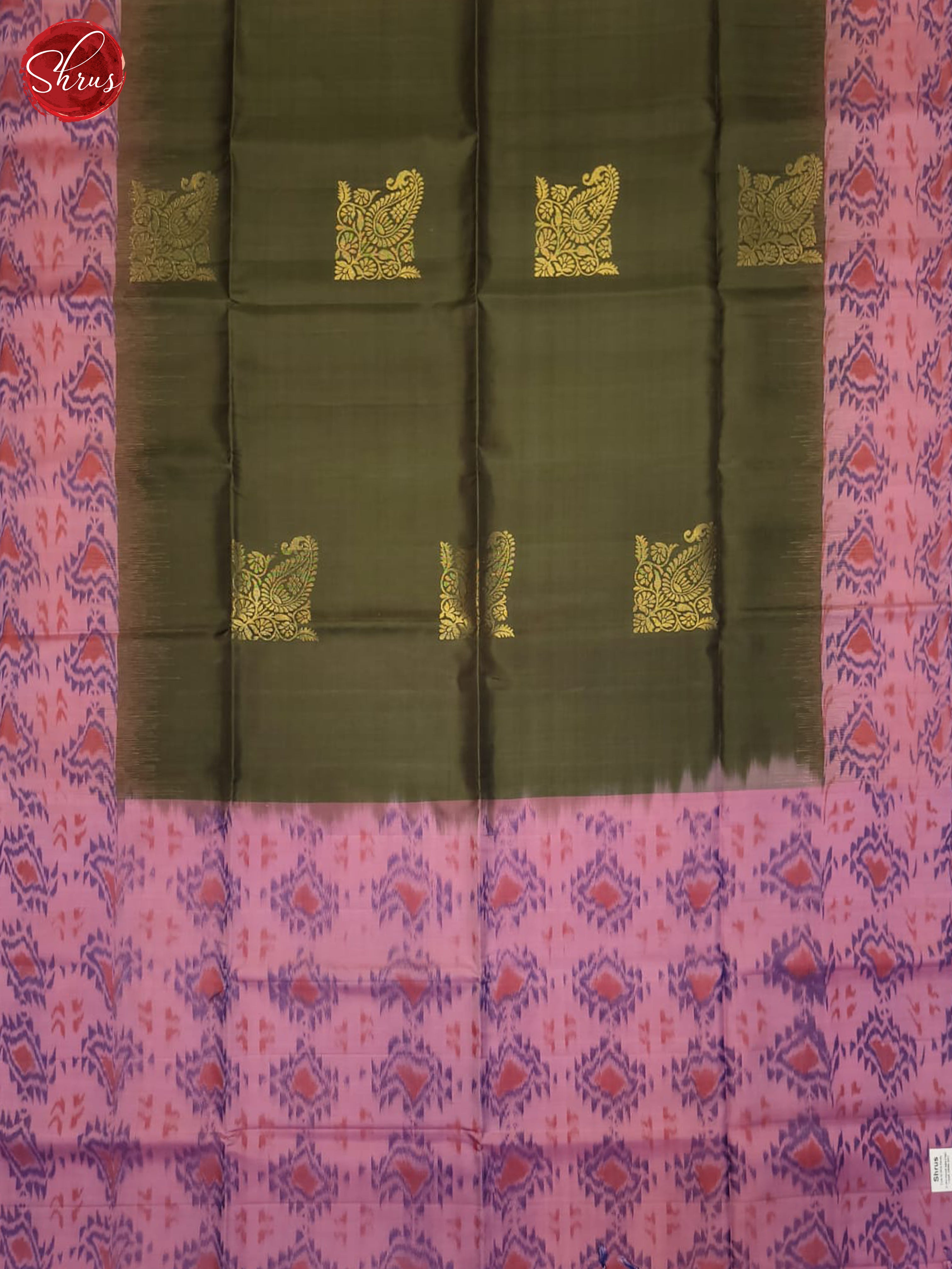 Green And Lavender- Soft Silk Saree - Shop on ShrusEternity.com