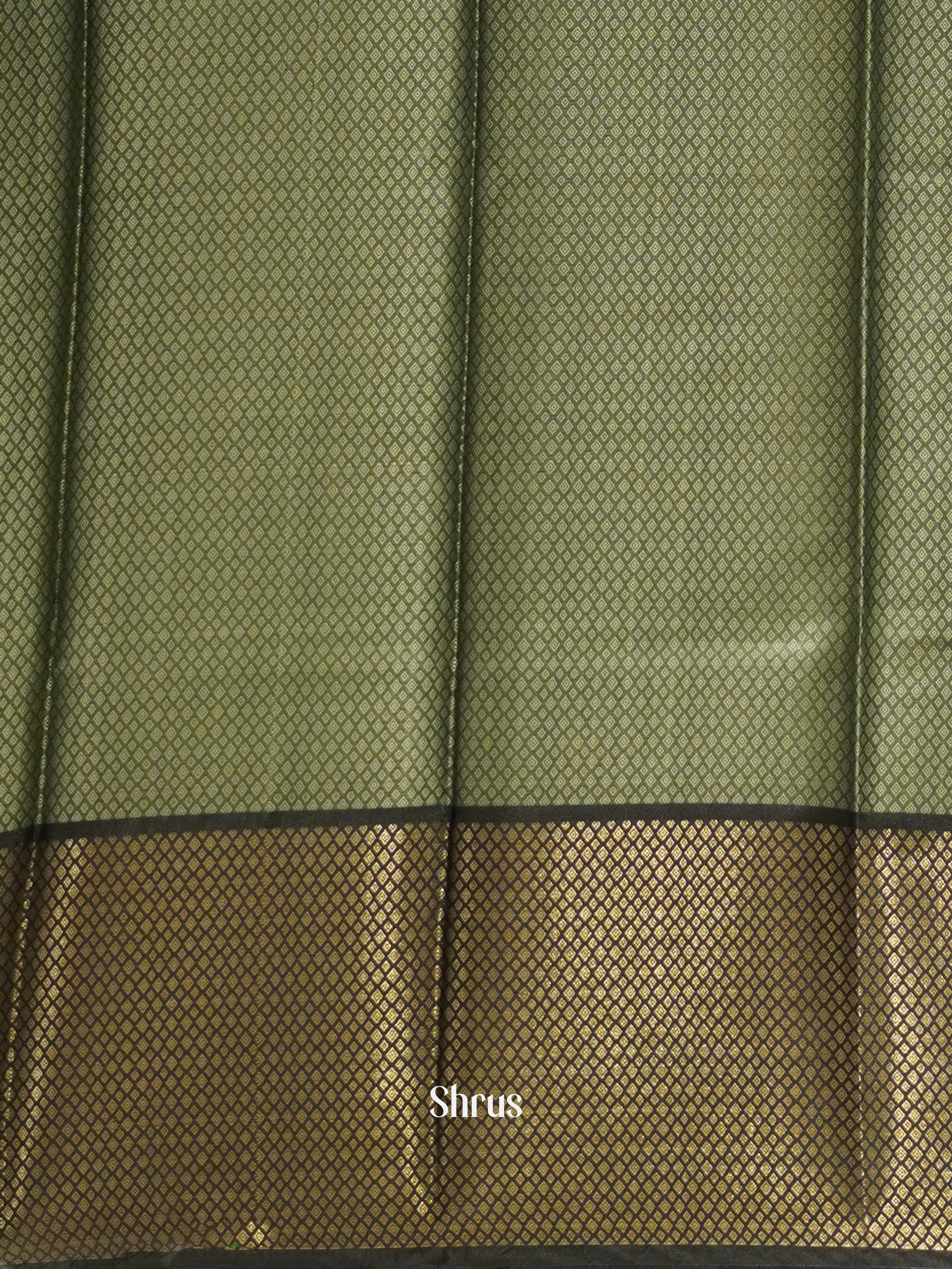 Green - Tanchoi Semi Silk Saree - Shop on ShrusEternity.com