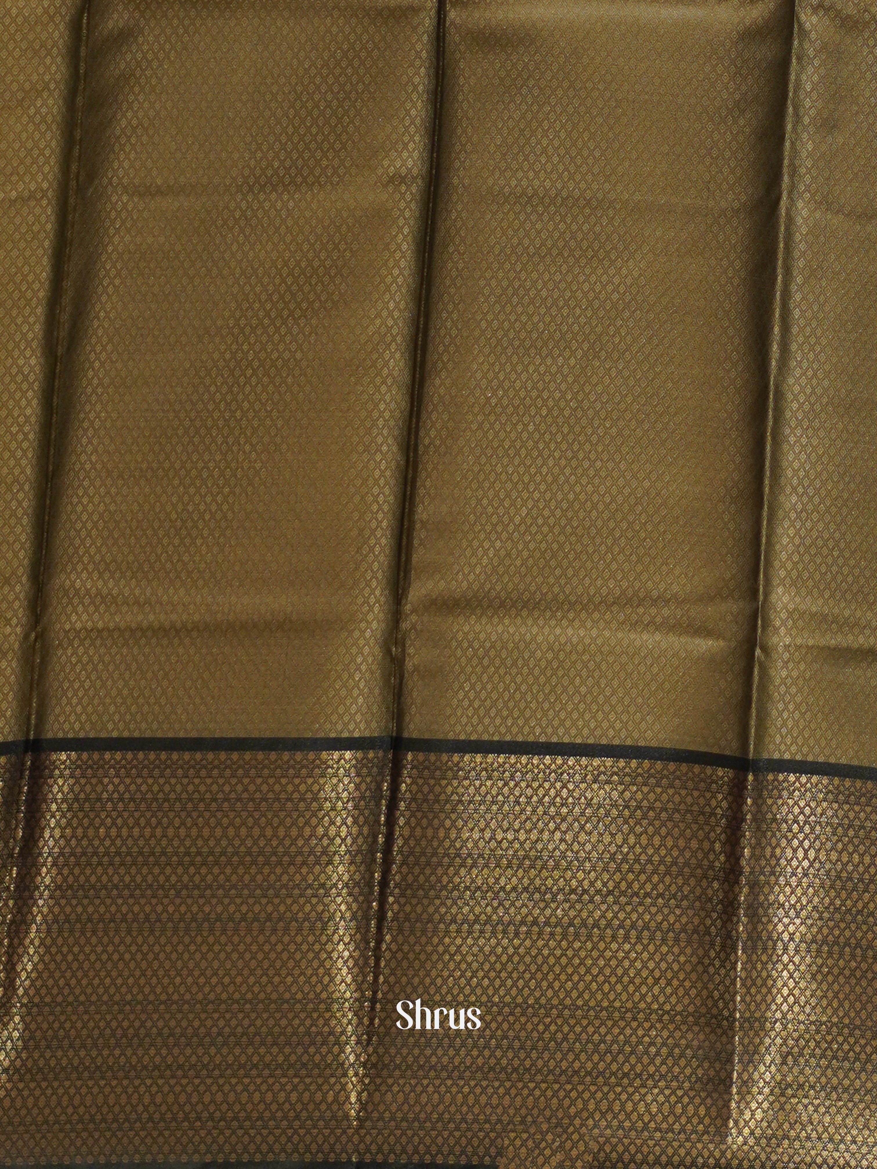 Gold & Green - Tanchoi Semi Silk Saree - Shop on ShrusEternity.com