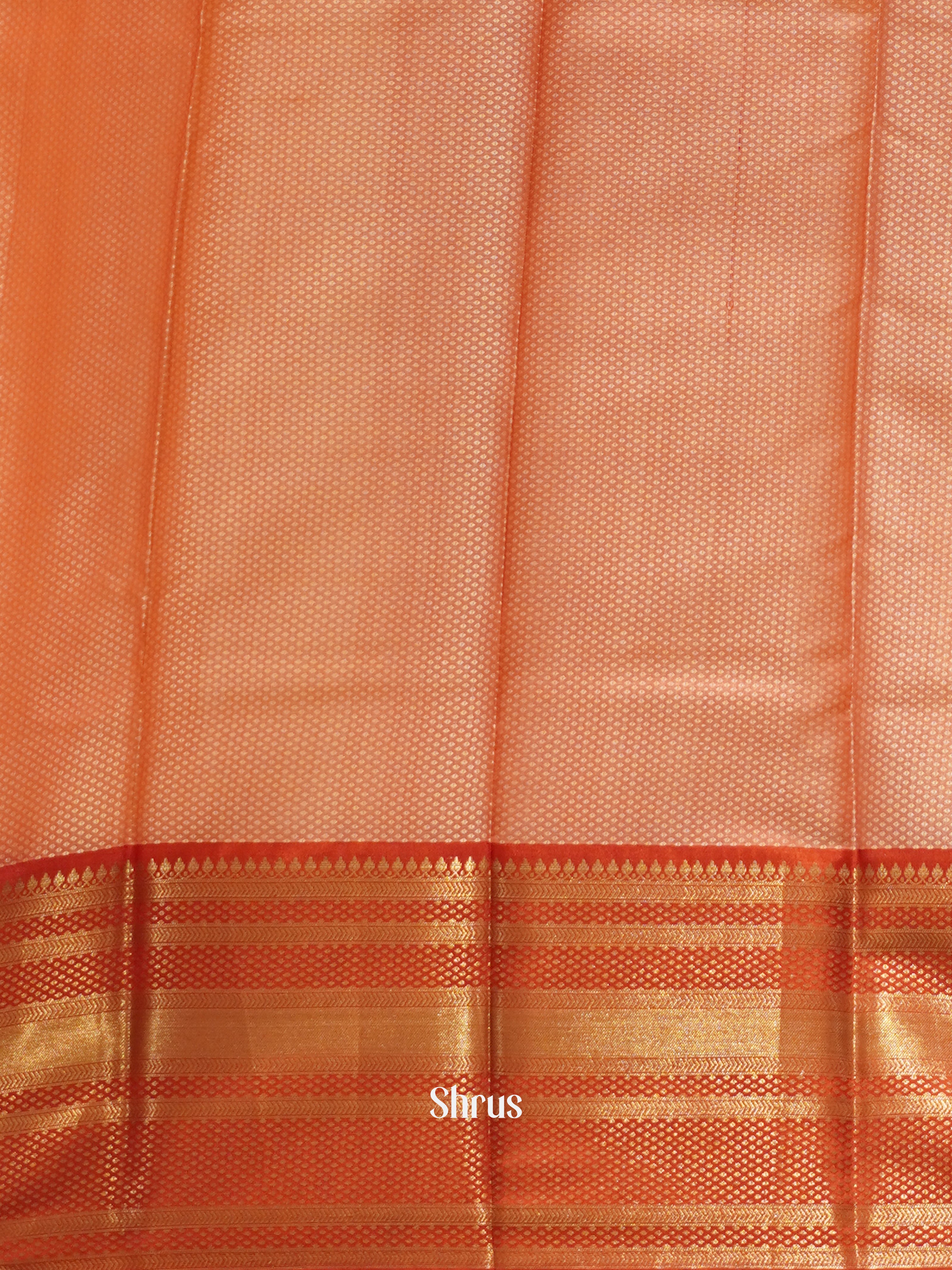 Cream & Red - Tanchoi Saree - Shop on ShrusEternity.com