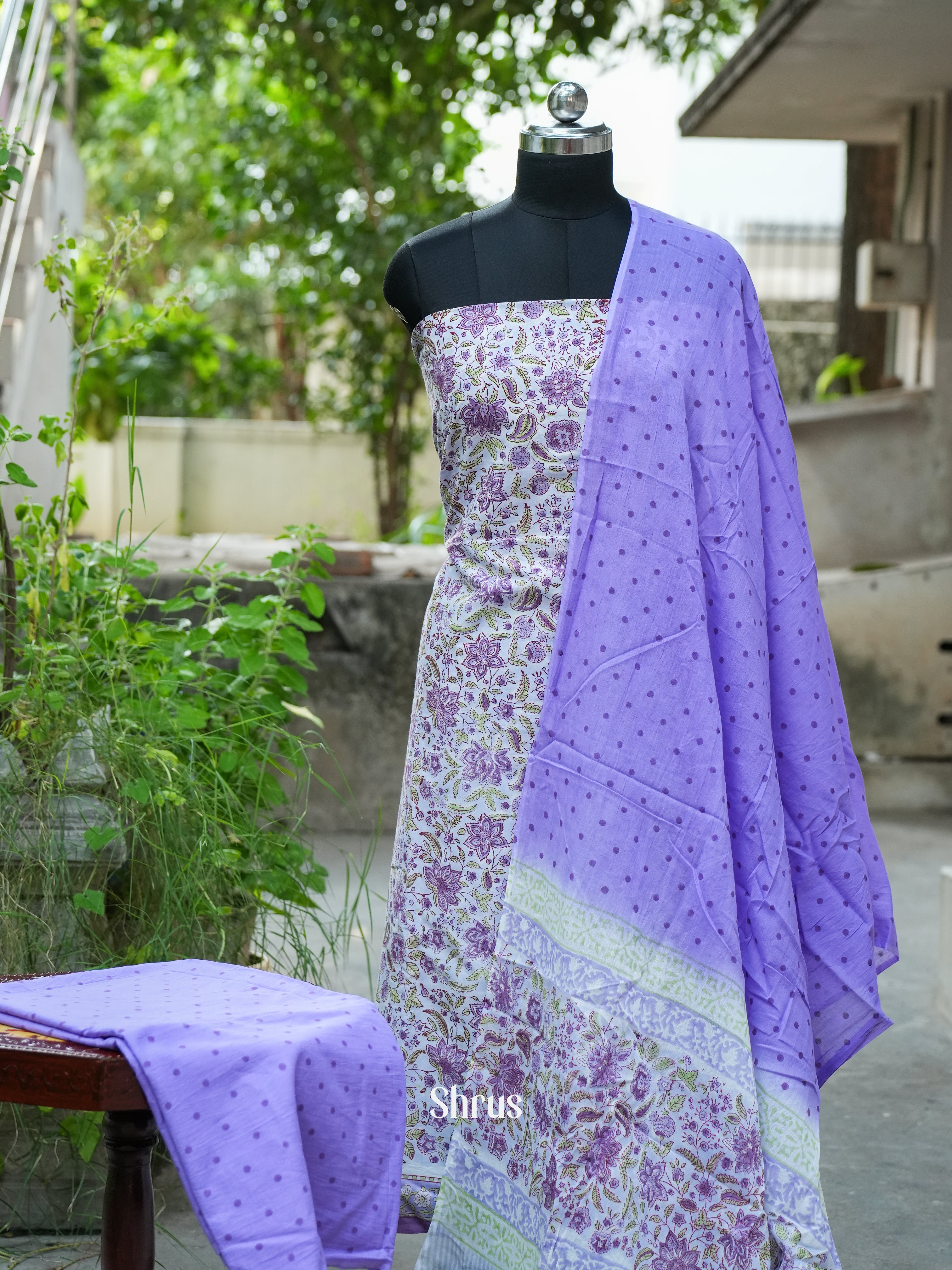 Purple - Cotton salwar