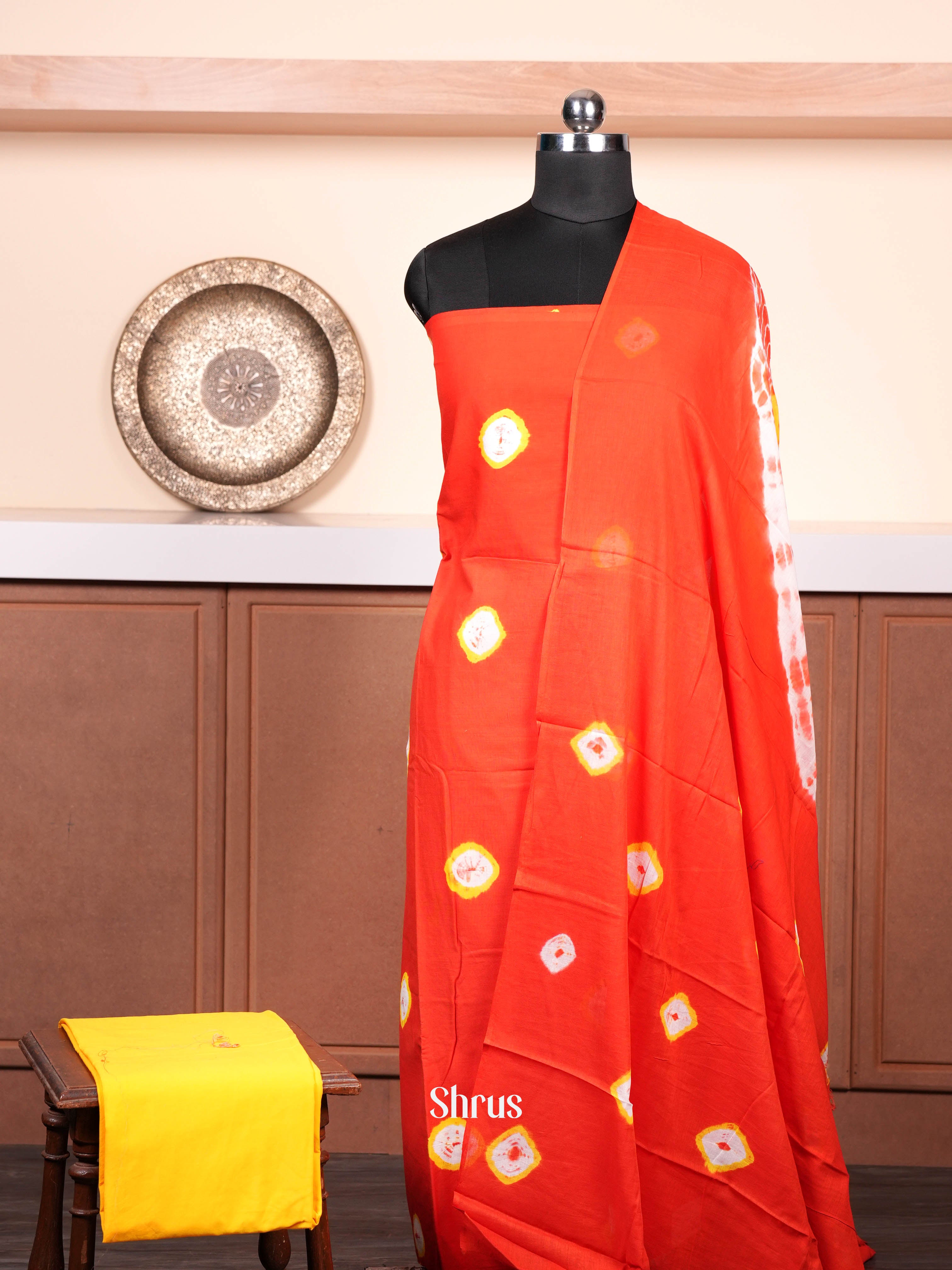 Red   & yellow - Cotton salwar