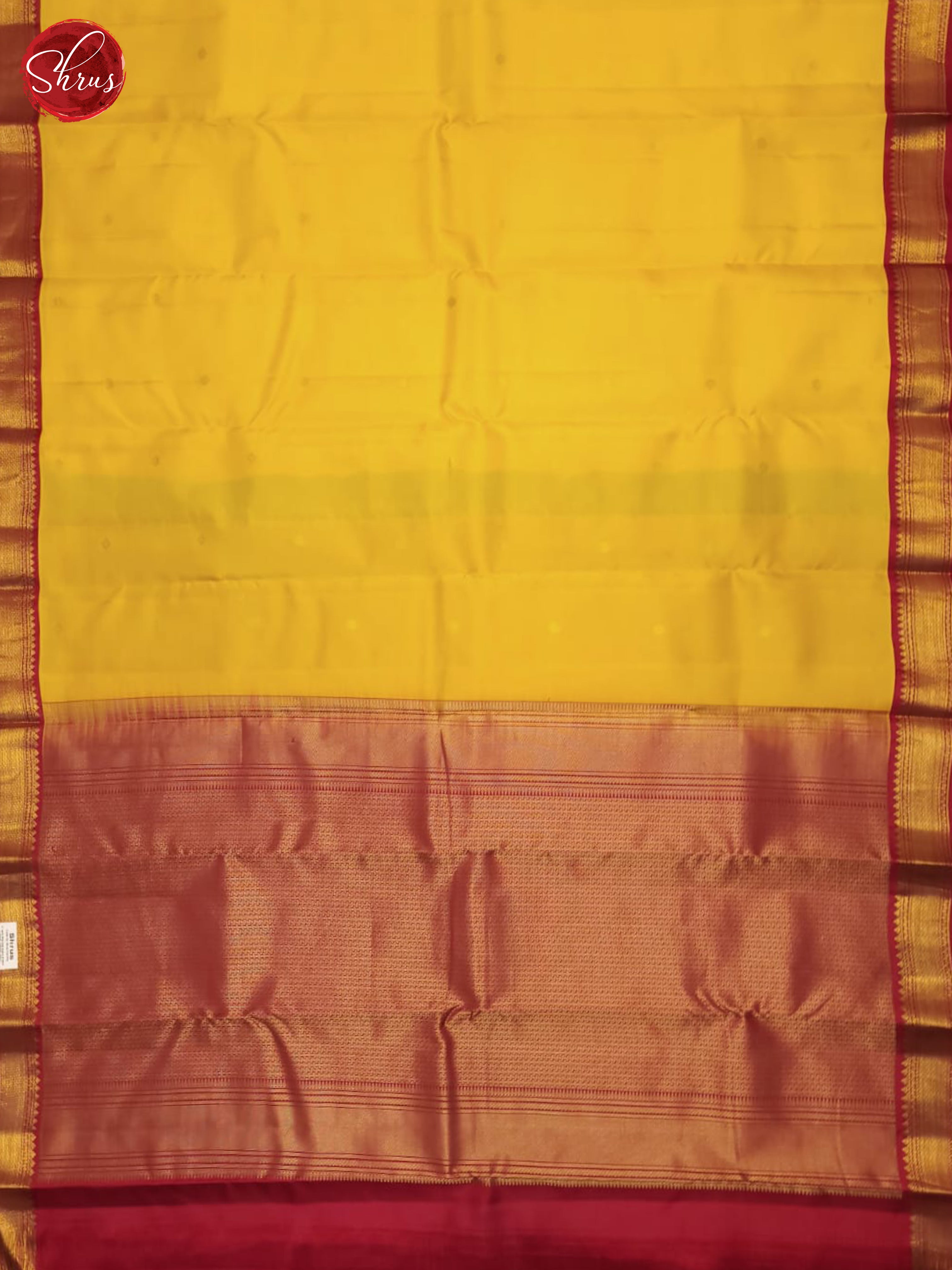 Yellow & Pink - Kanchipuram silk Saree - Shop on ShrusEternity.com