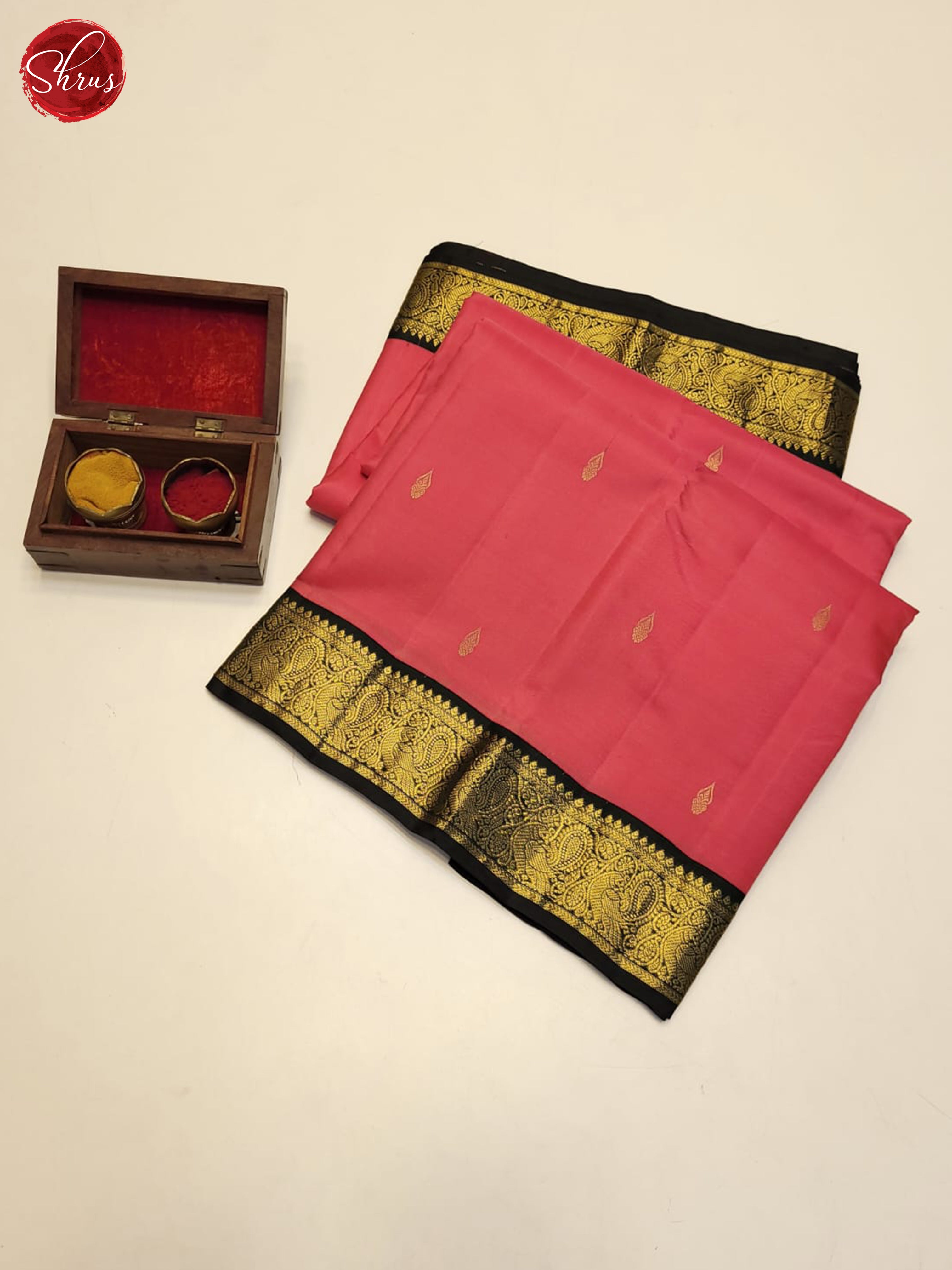 Pink And Green- Kanchipuram Silk Saree - Shop on ShrusEternity.com