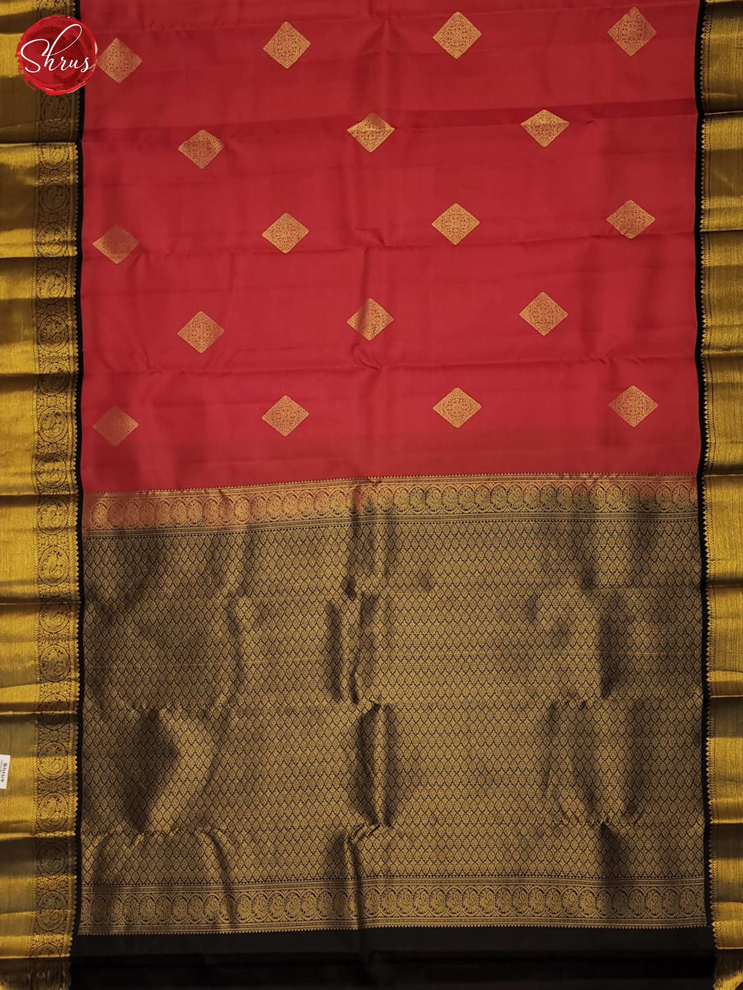 Red And Black - Kanchipuram Silk Saree - Shop on ShrusEternity.com