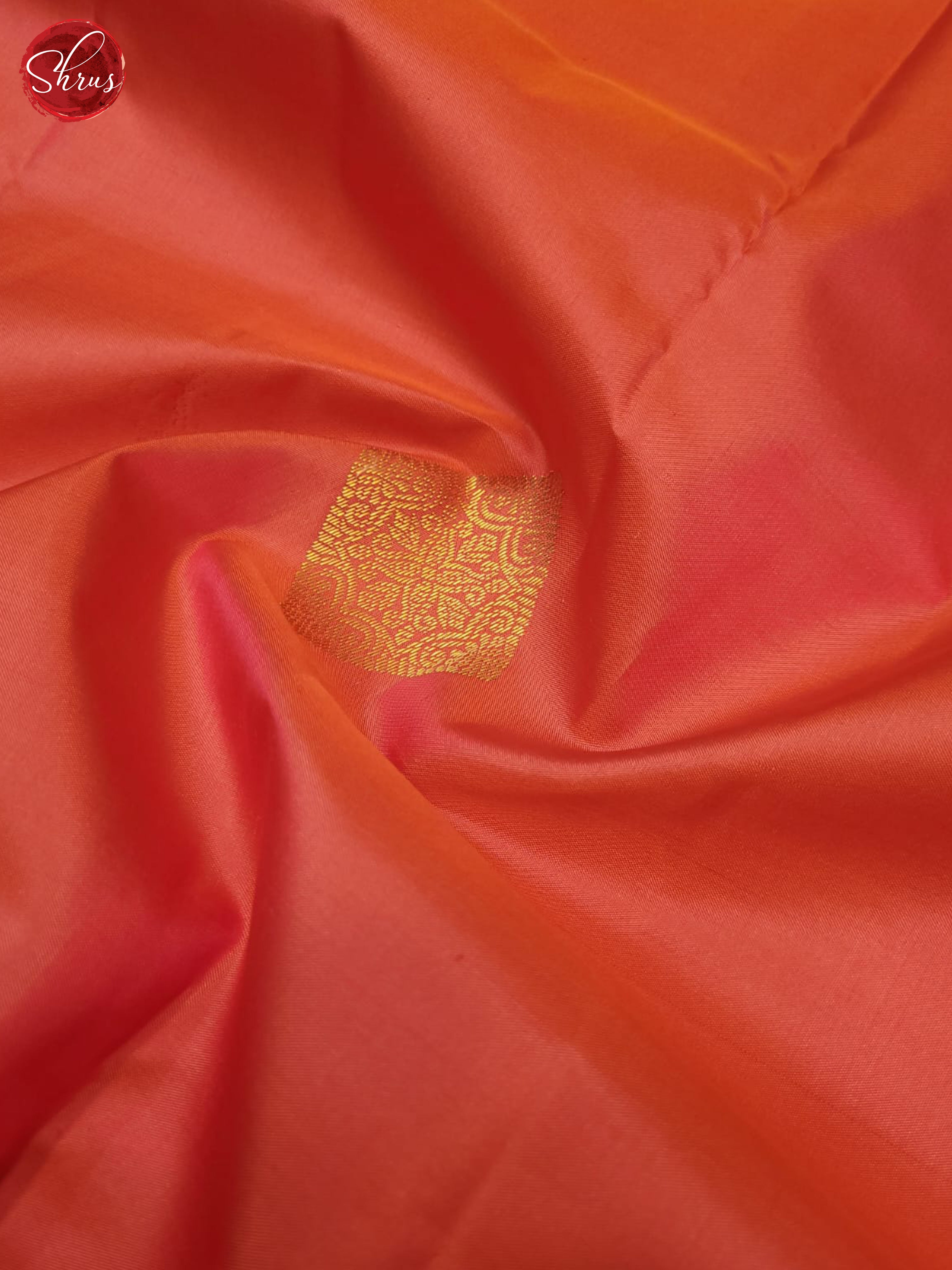 Orangish Pink & Green - Kanchipuram silk Saree - Shop on ShrusEternity.com