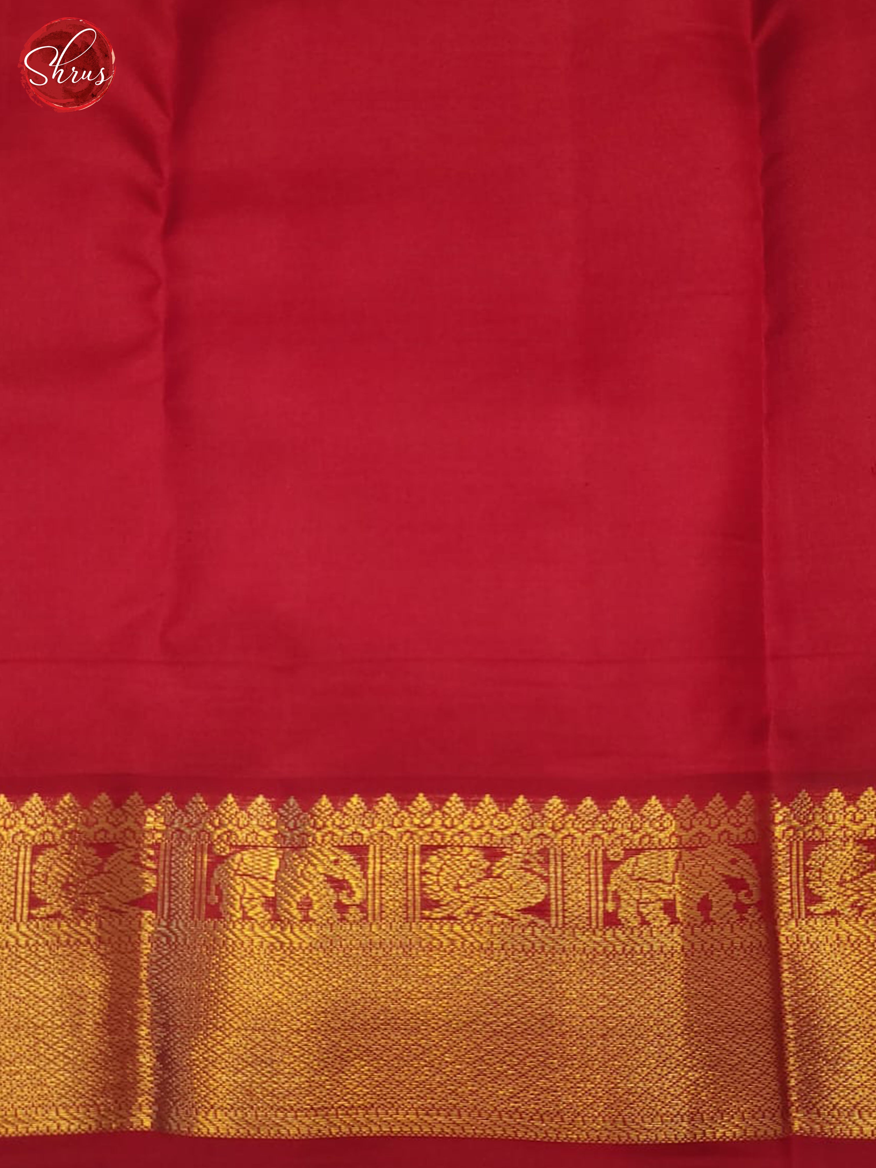 Cream And Red - Kanchipuram Silk Saree - Shop on ShrusEternity.com
