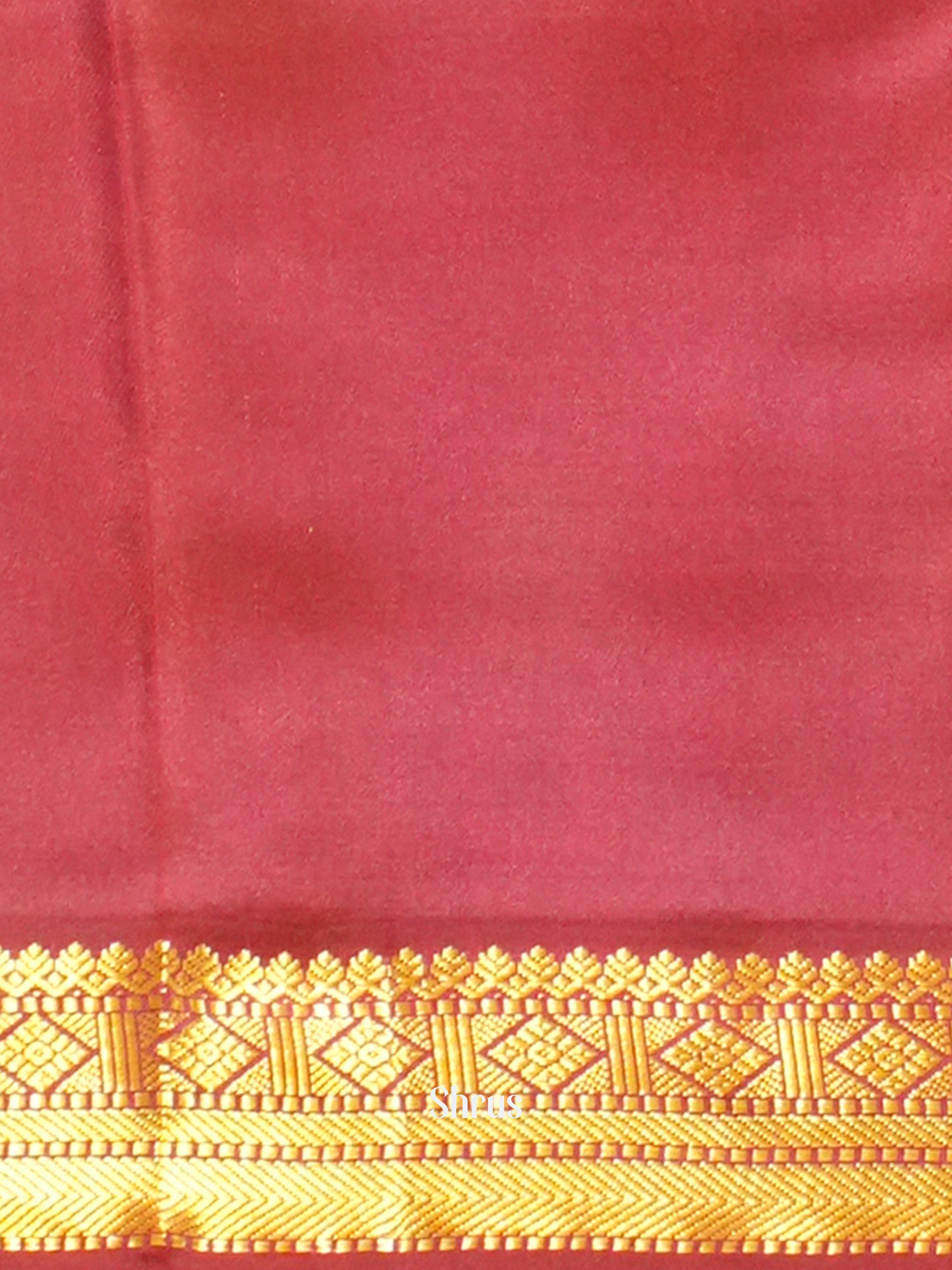 Green And Wine - Korvai Kanchipuram Silk Saree