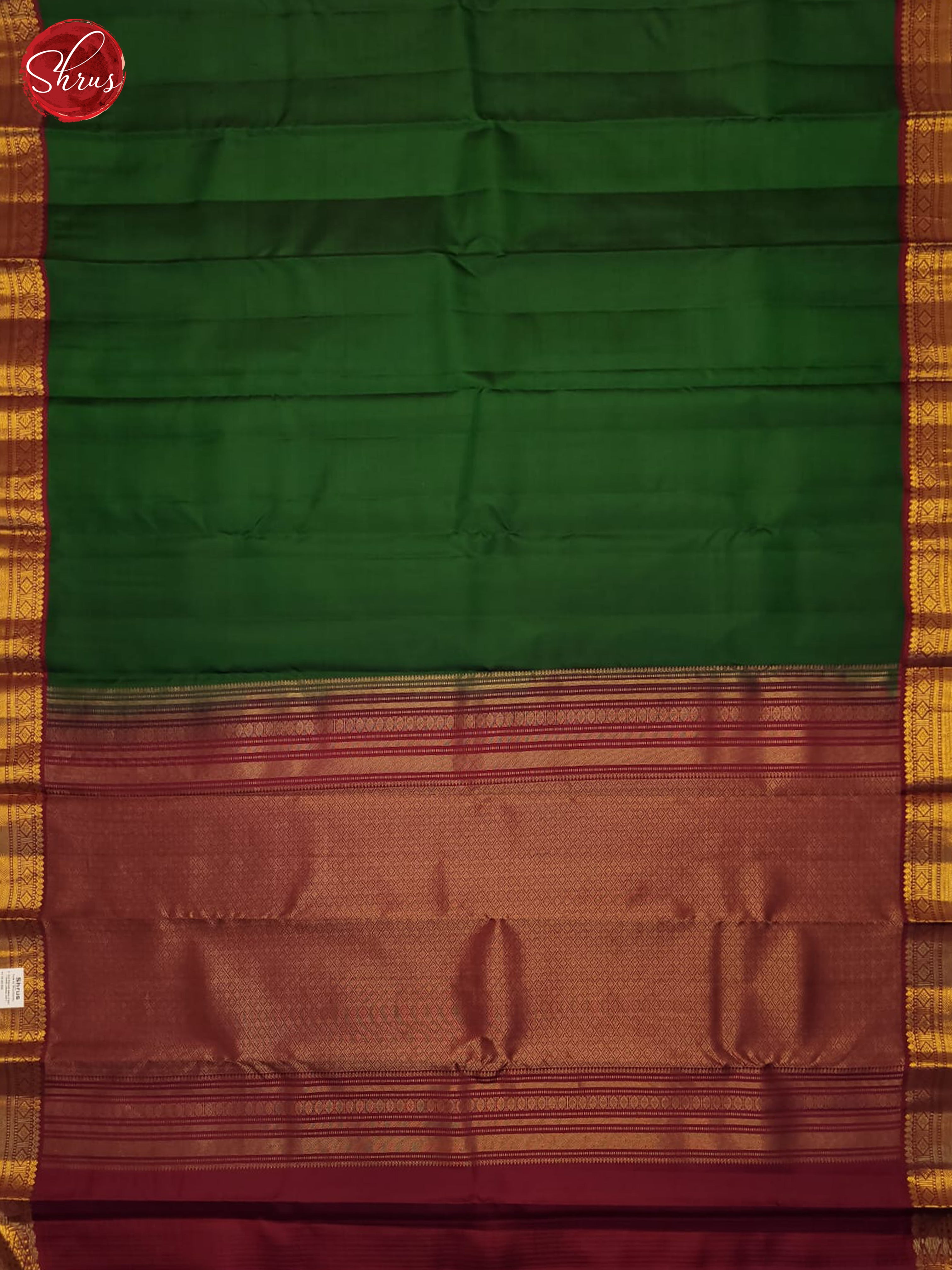 Green And Wine - Kanchipuram Silk Saree