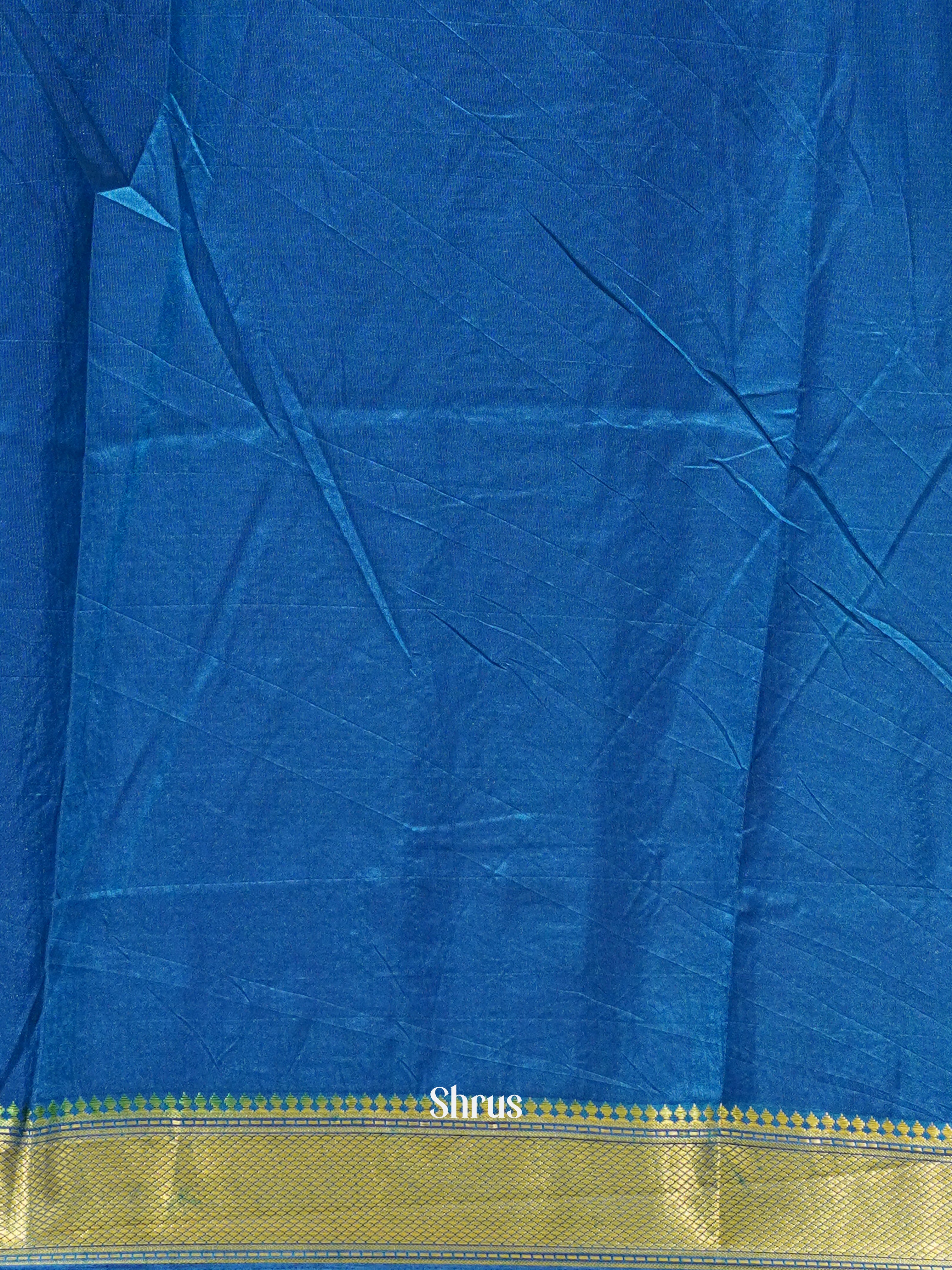 Blue & Purple - Semi Patola Saree - Shop on ShrusEternity.com