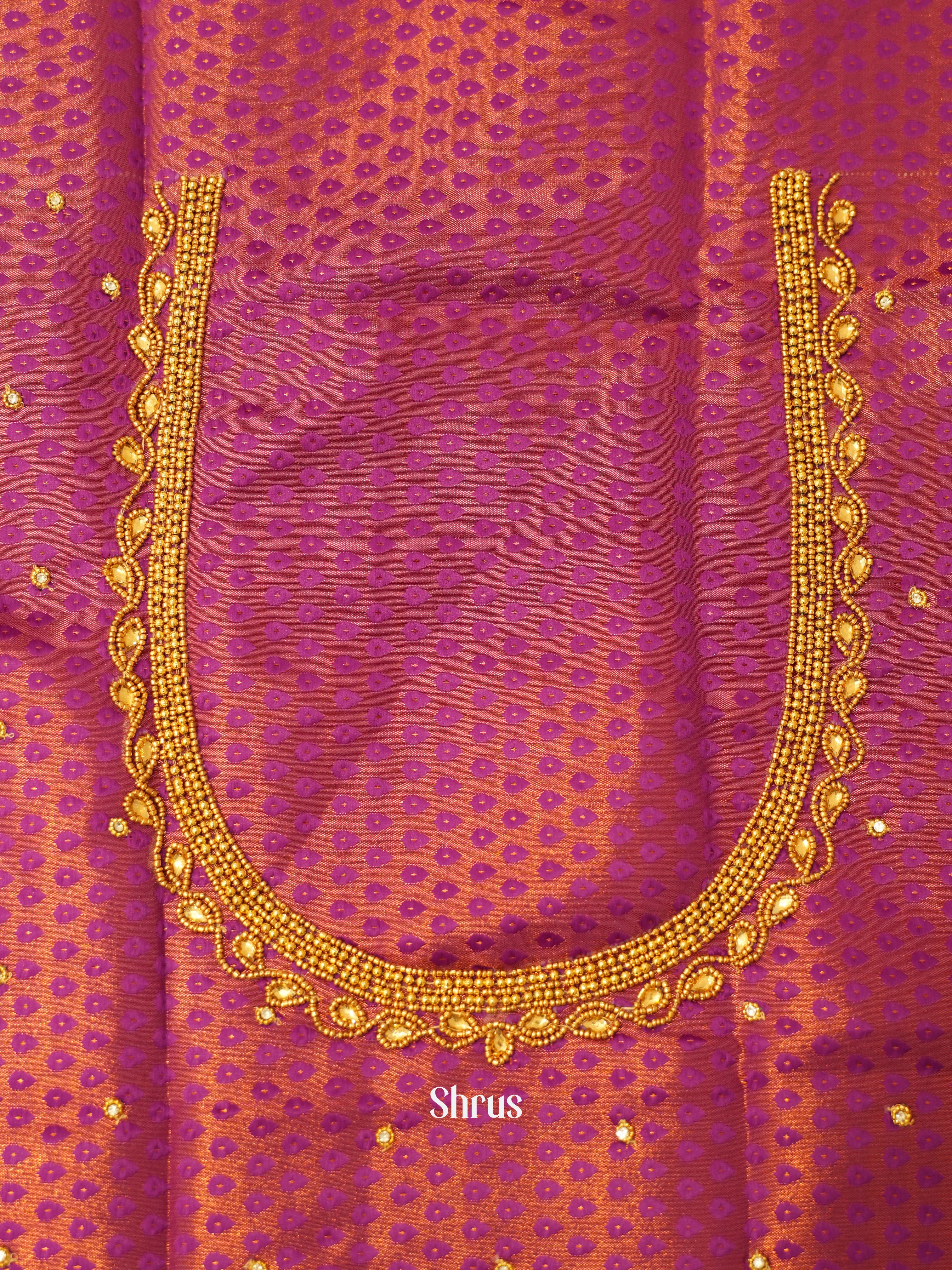 Pink - Aari Blouse - Shop on ShrusEternity.com