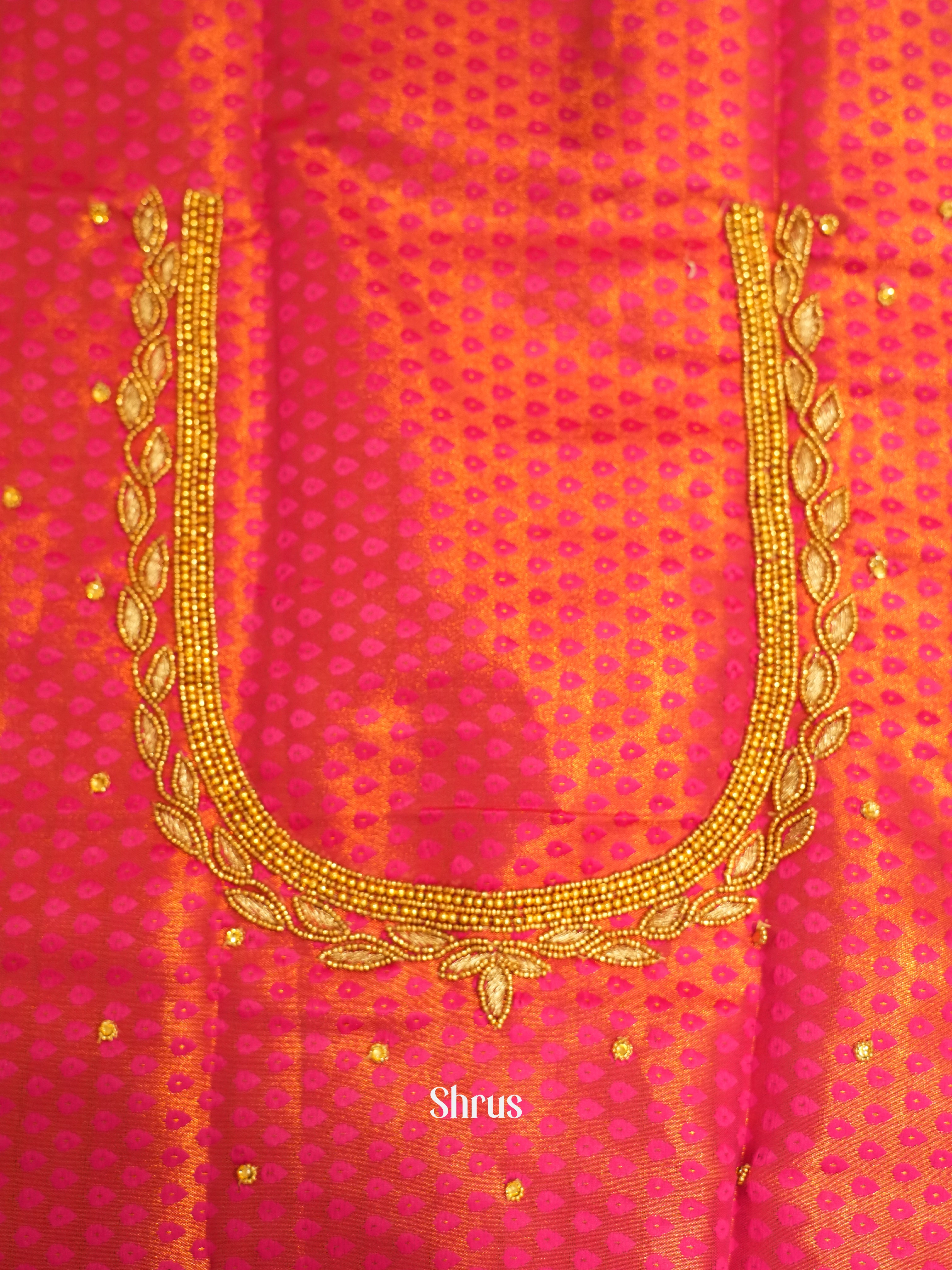 Pink - Aari Blouse - Shop on ShrusEternity.com