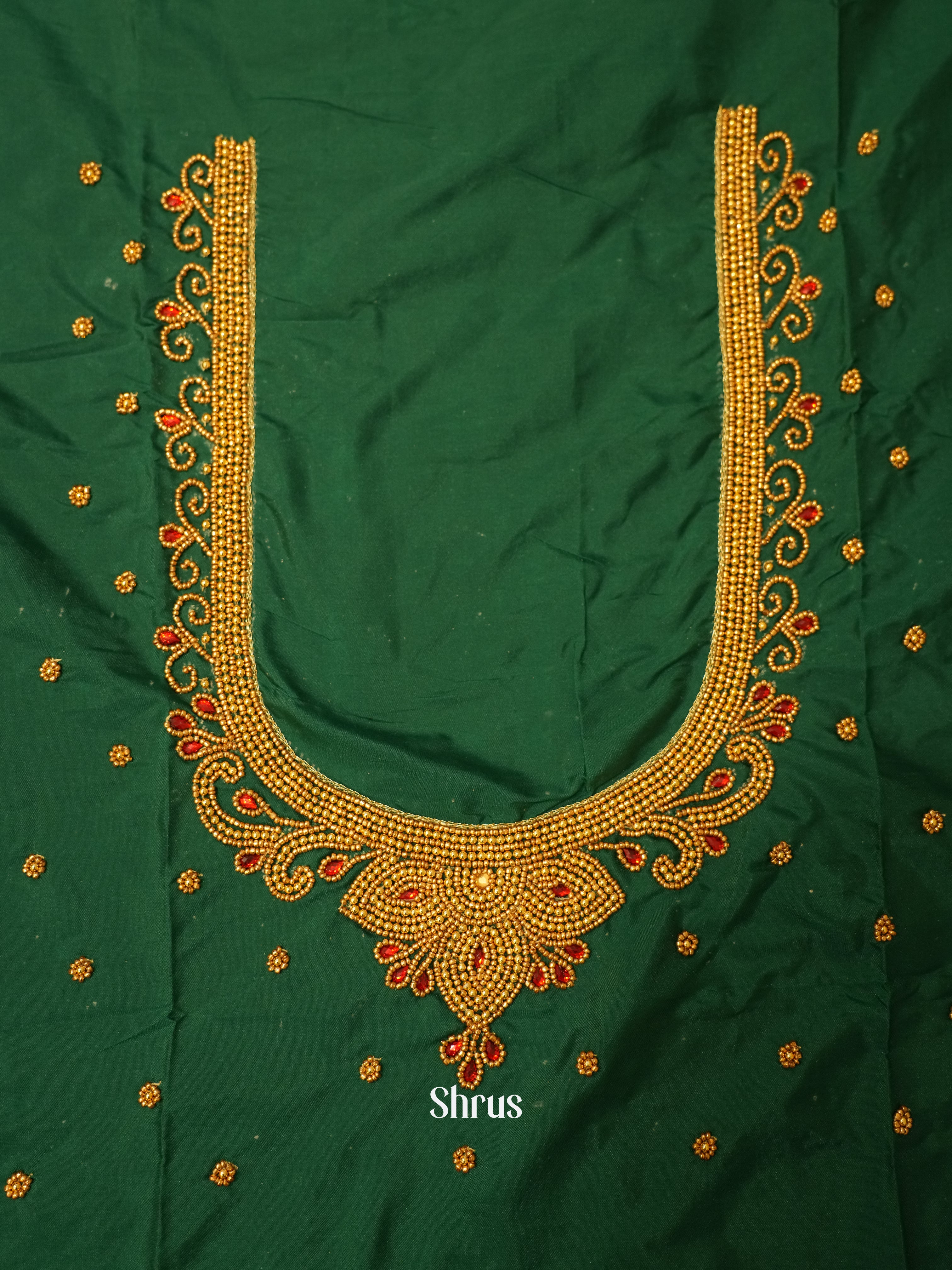 Green - Aari Blouse - Shop on ShrusEternity.com