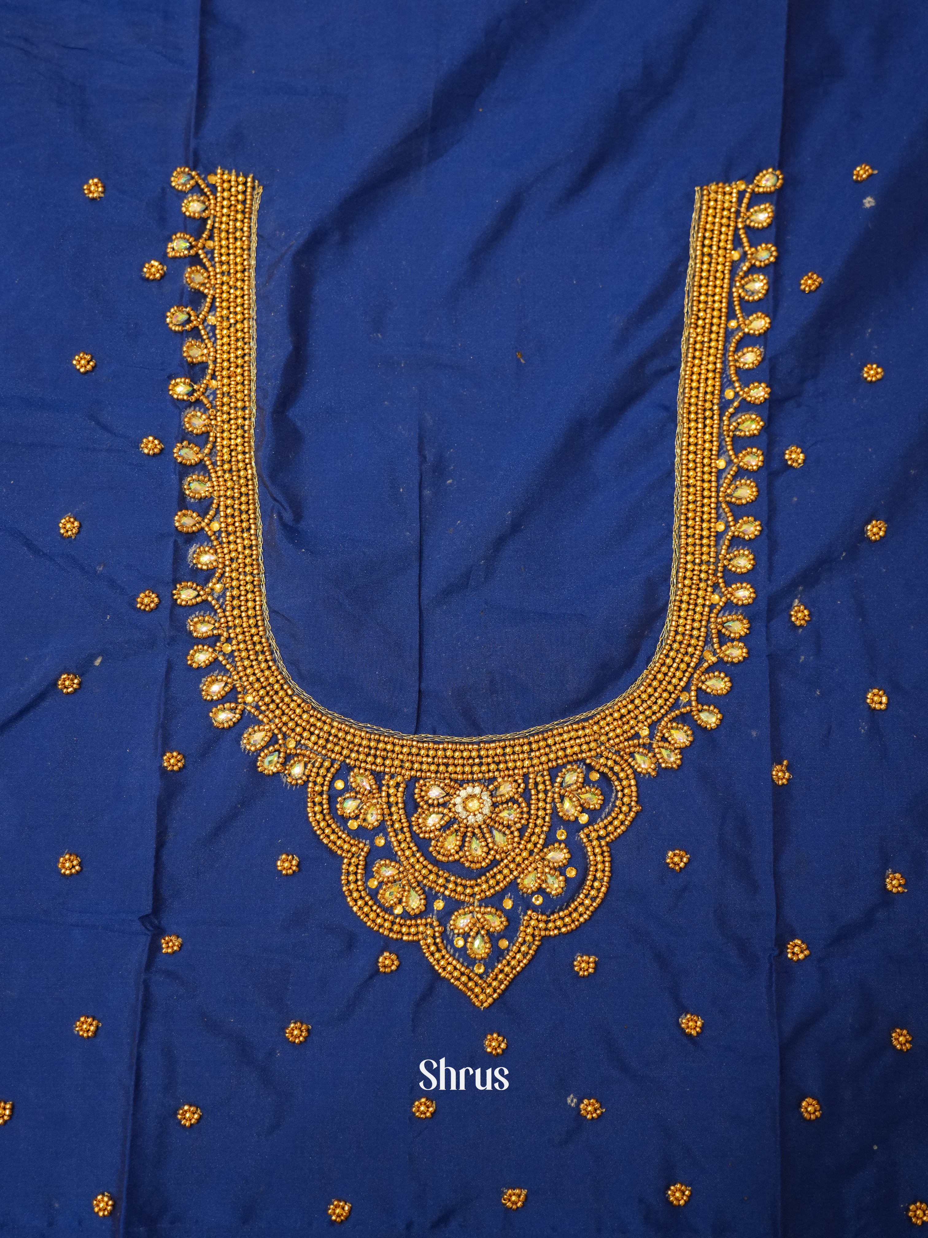 Blue - Aari Blouse - Shop on ShrusEternity.com