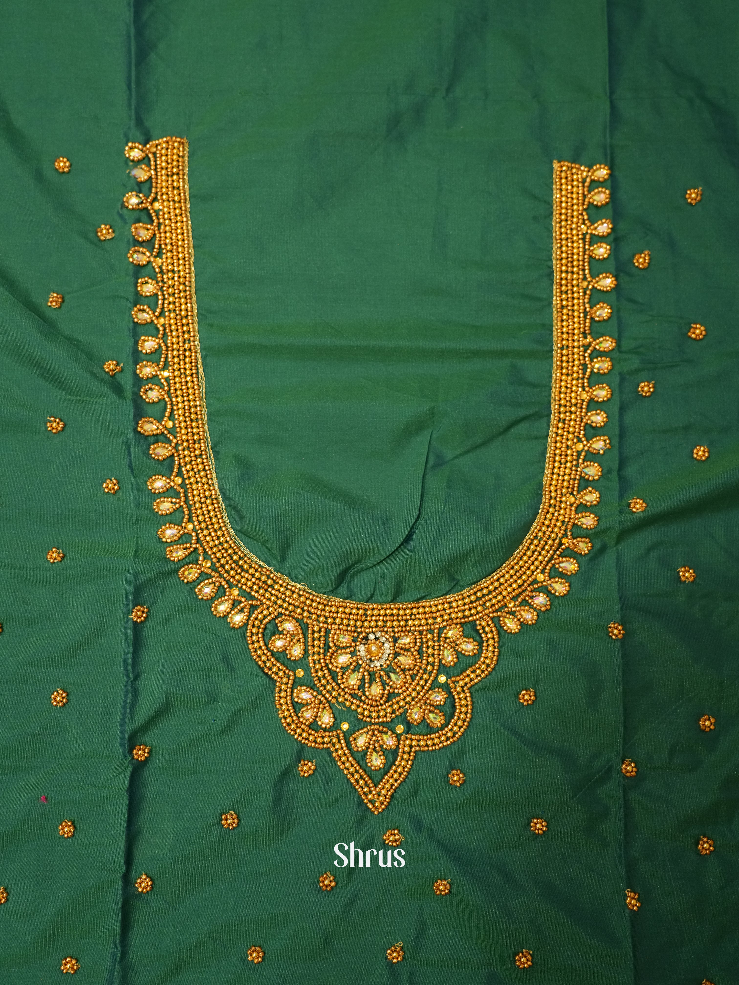 Green - Aari Blouse - Shop on ShrusEternity.com