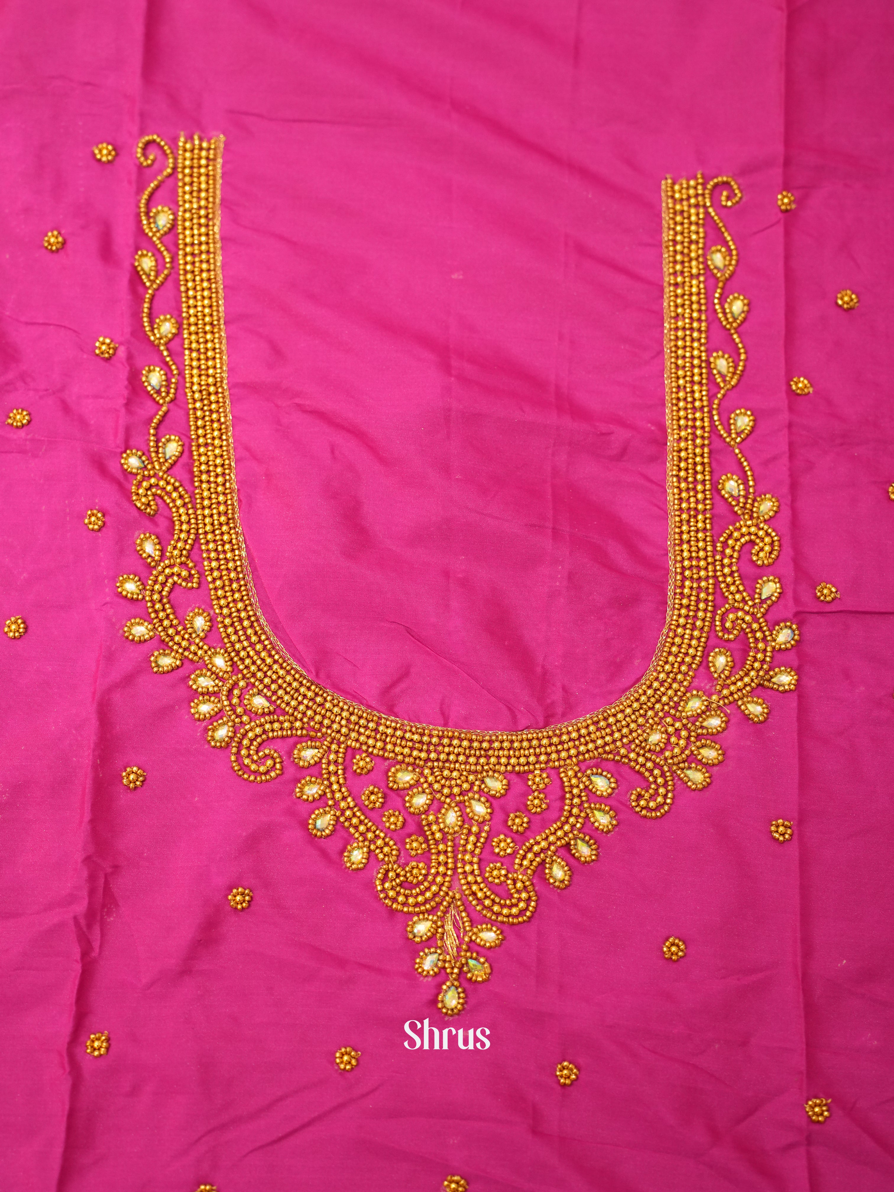 Pink - Aari Blouse - Shop on ShrusEternity.com