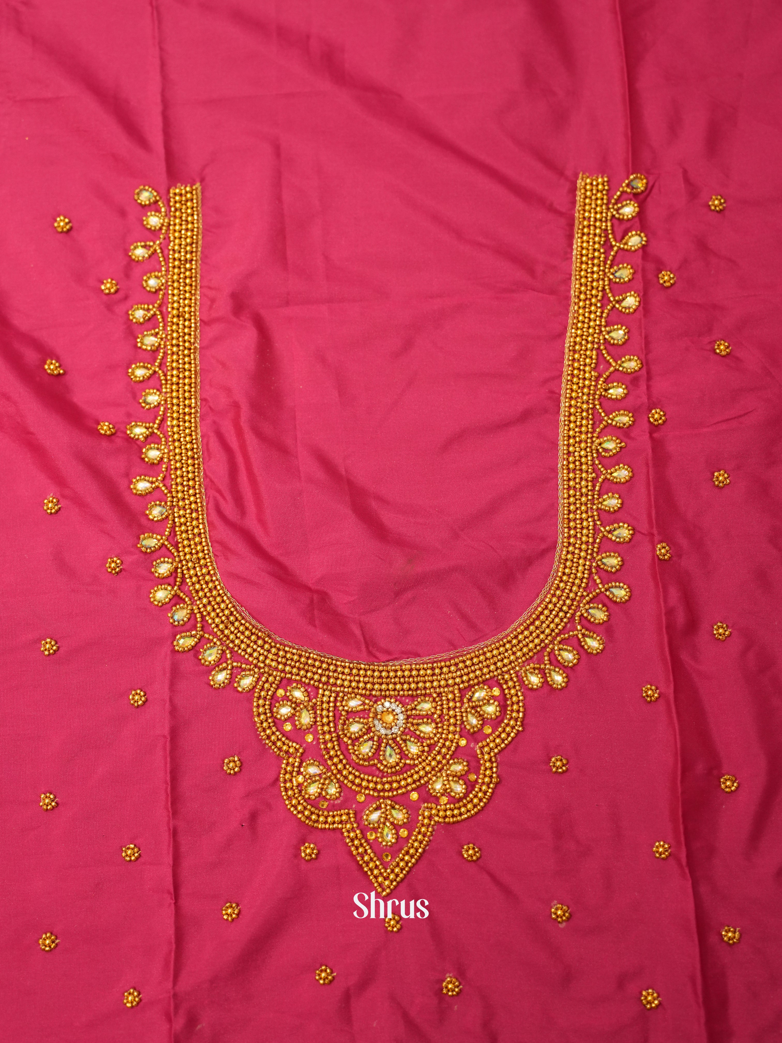 Pink - Aari Blouse - Shop on ShrusEternity.com