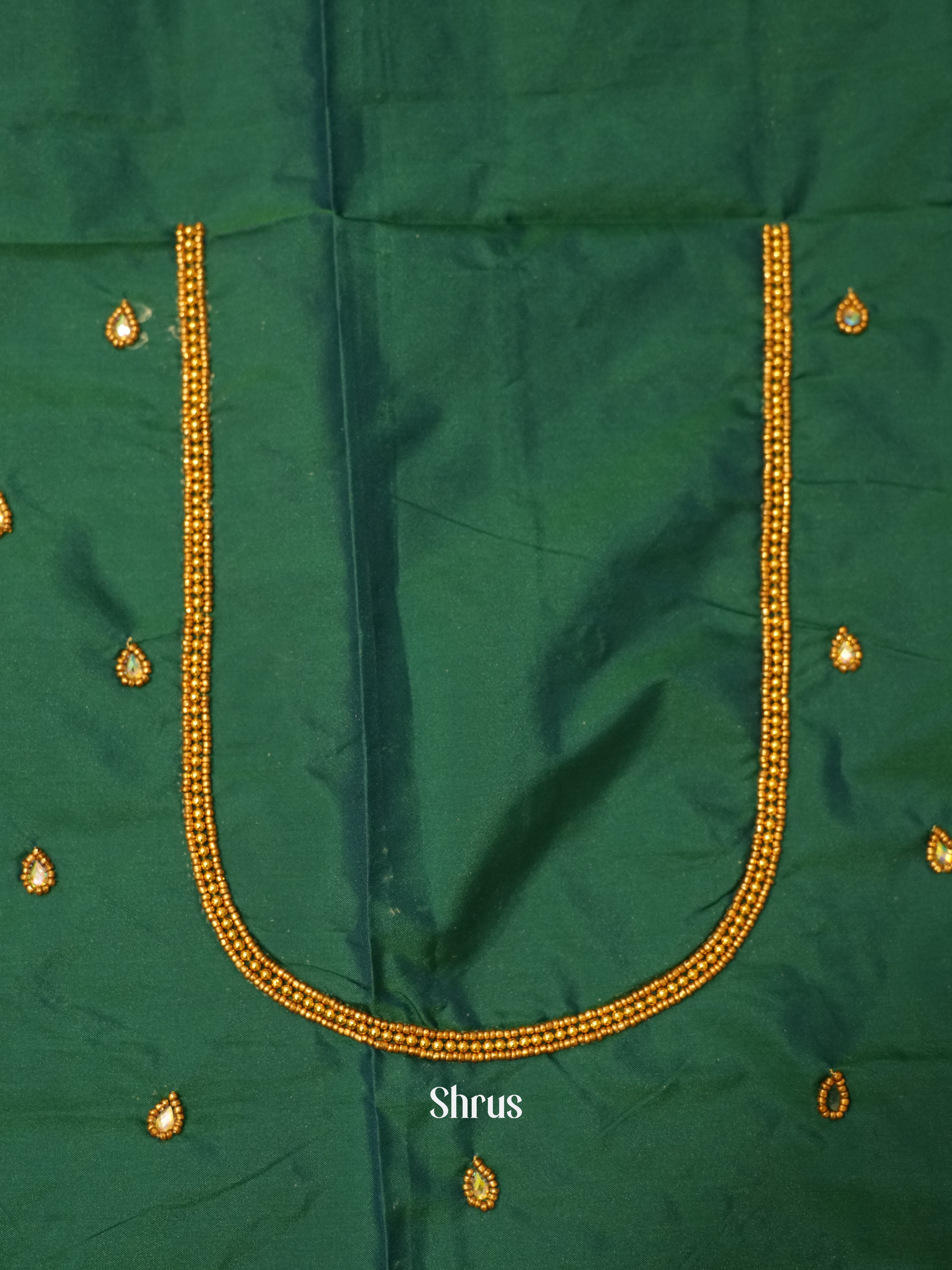 Green - Aari Blouse - Shop on ShrusEternity.com