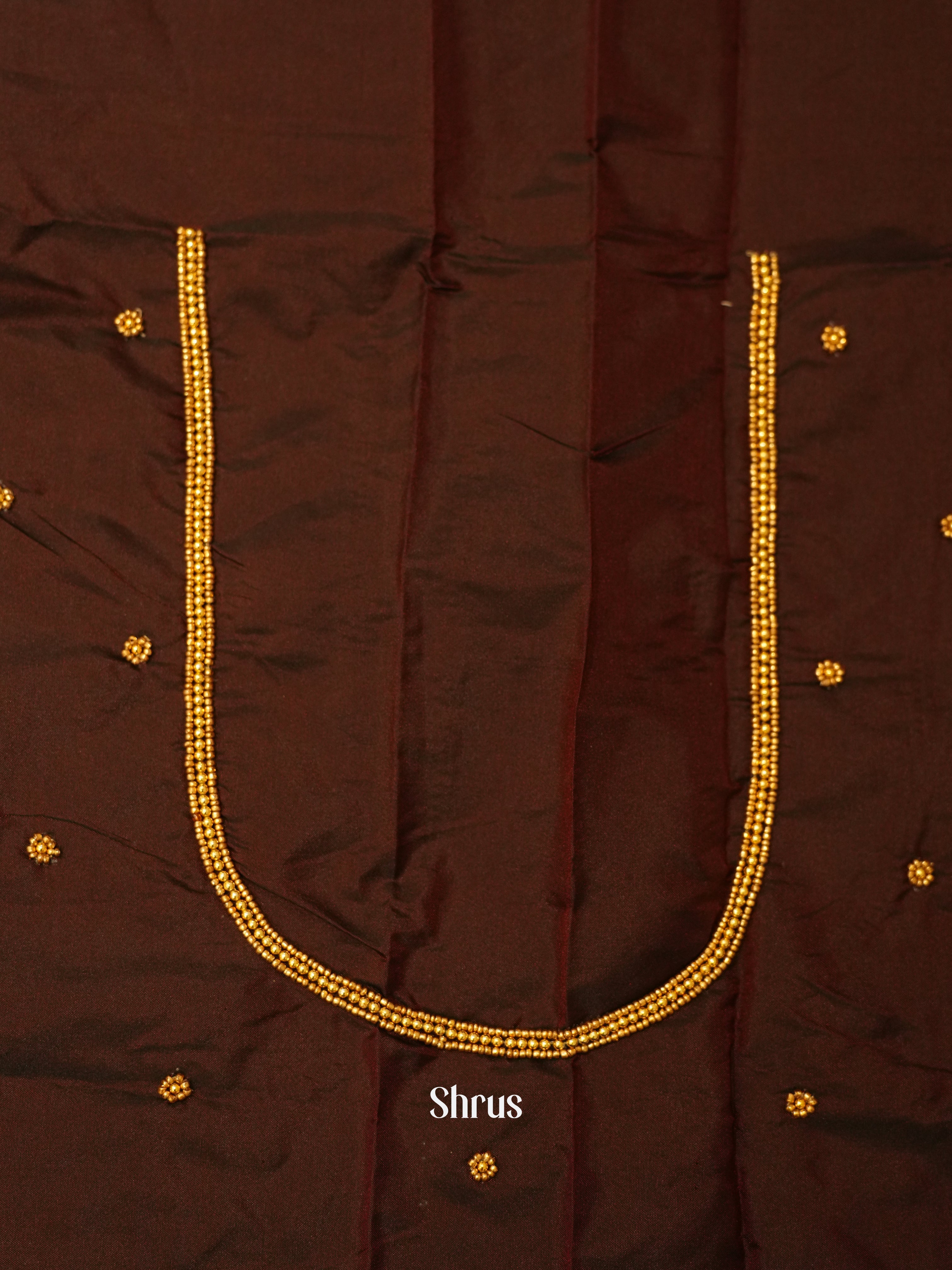 Brown - Aari Blouse - Shop on ShrusEternity.com