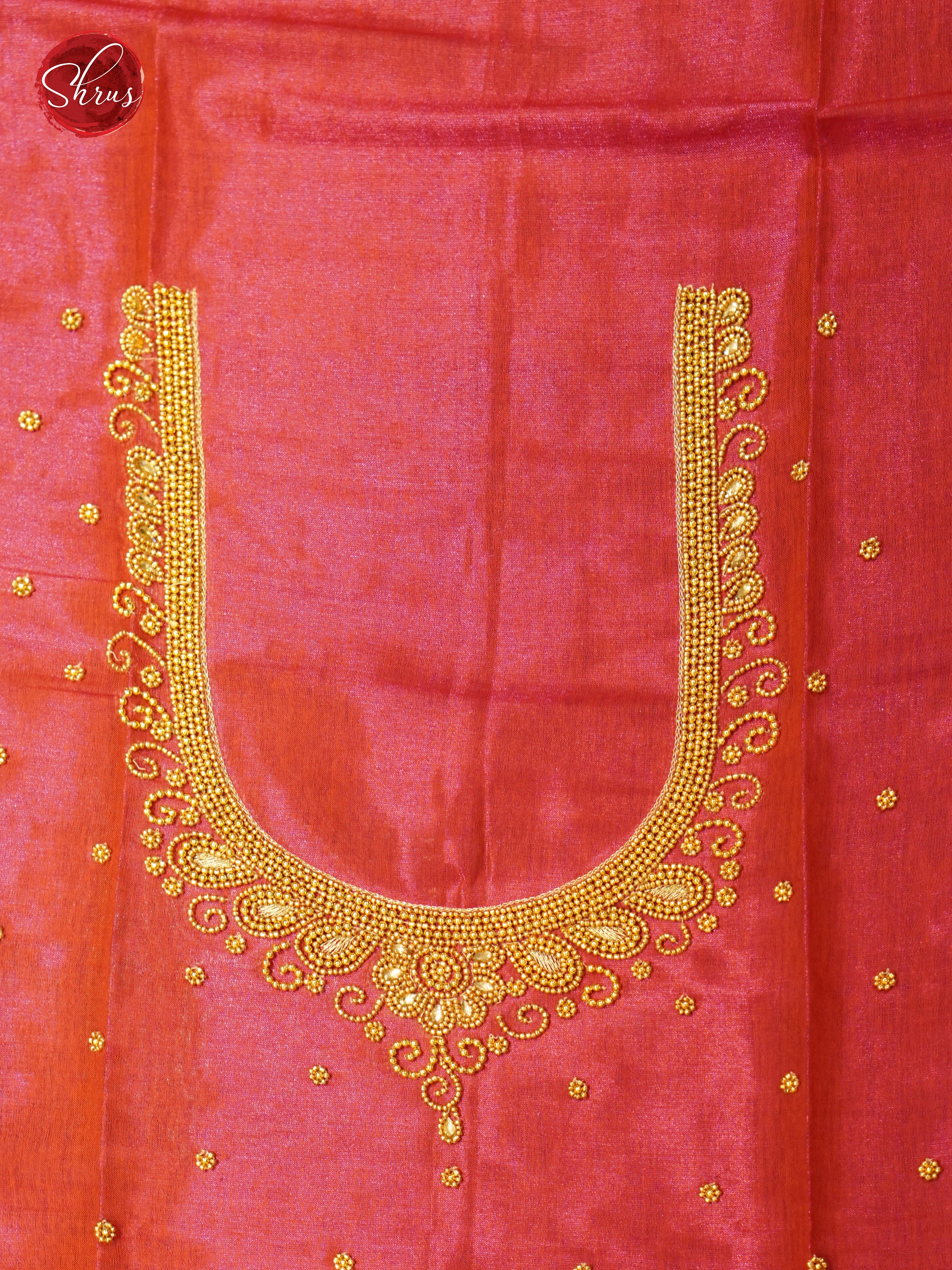 Orangish Pink - Aari Blouse - Shop on ShrusEternity.com