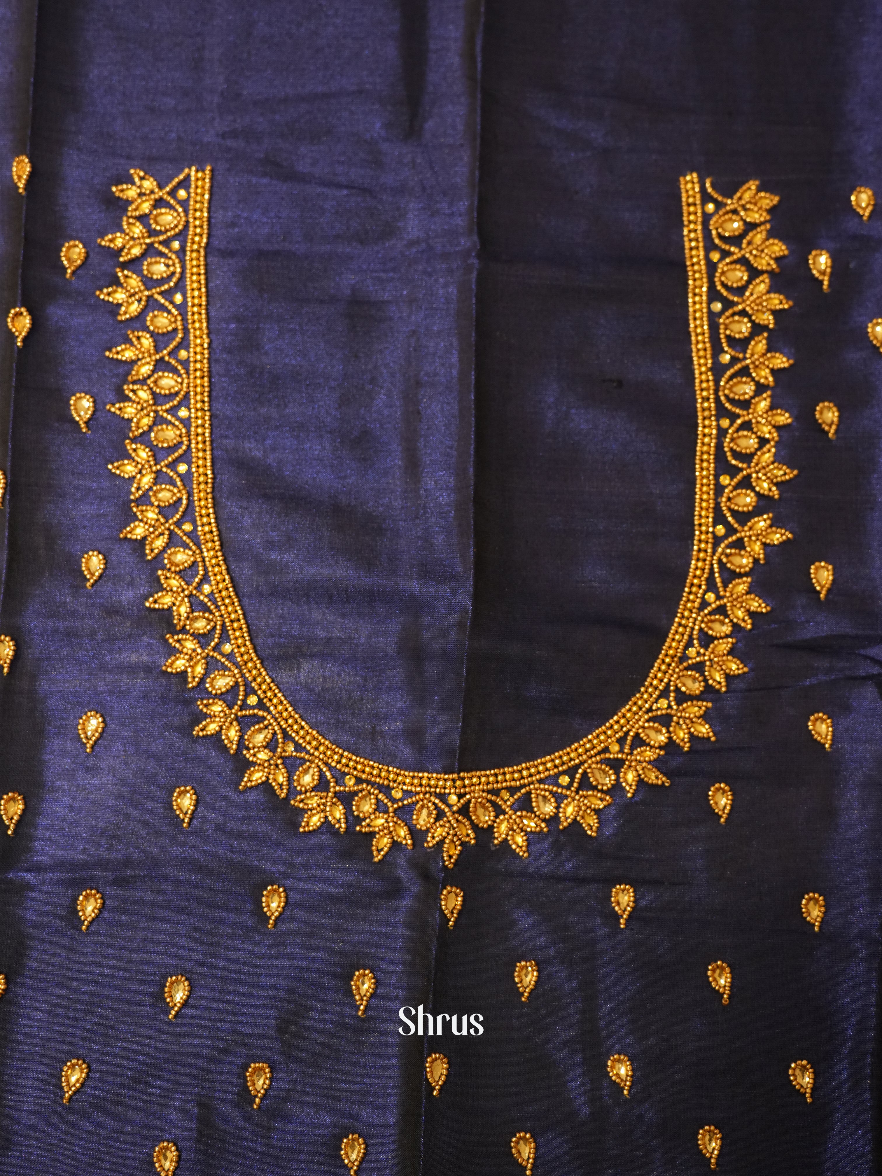 Blue - Aari Blouse - Shop on ShrusEternity.com