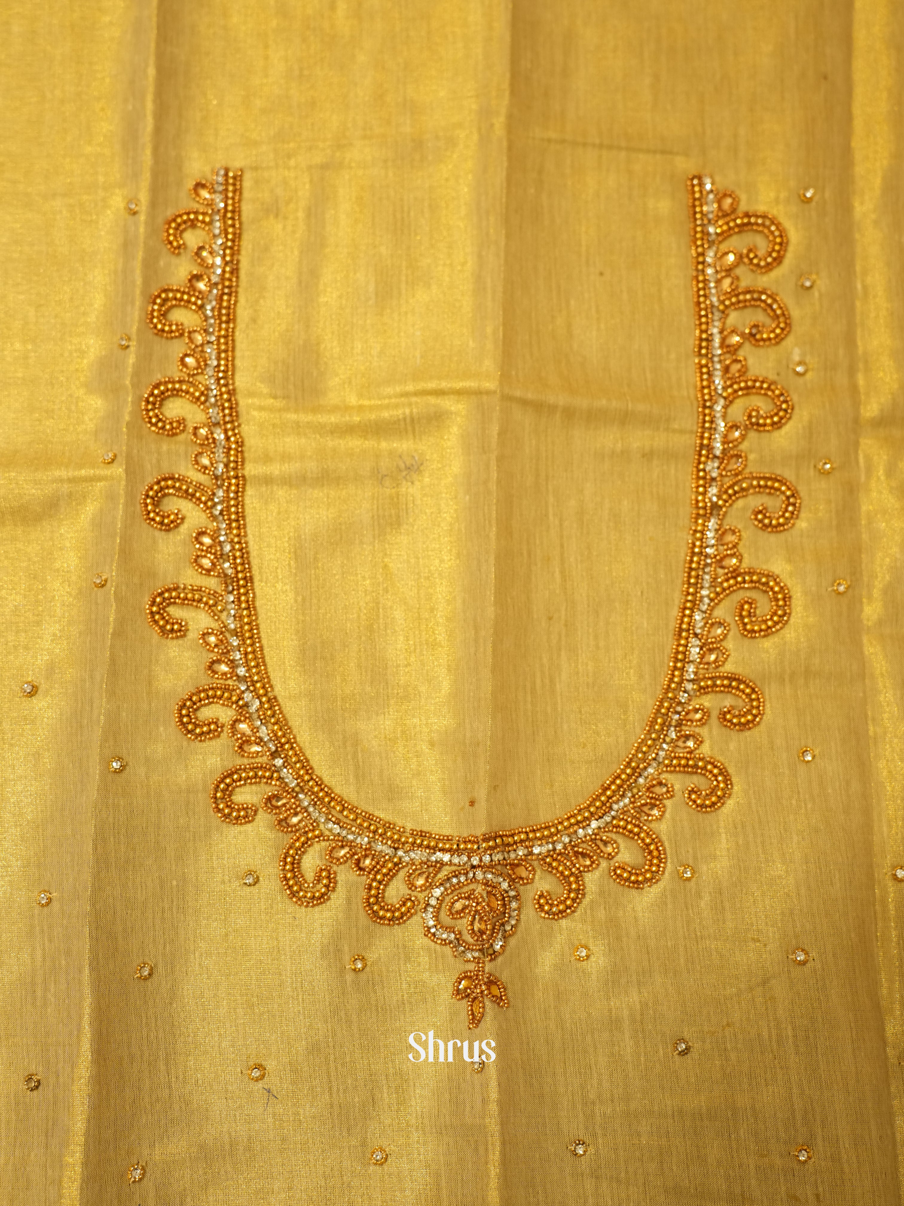 Gold  - Aari Blouse - Shop on ShrusEternity.com