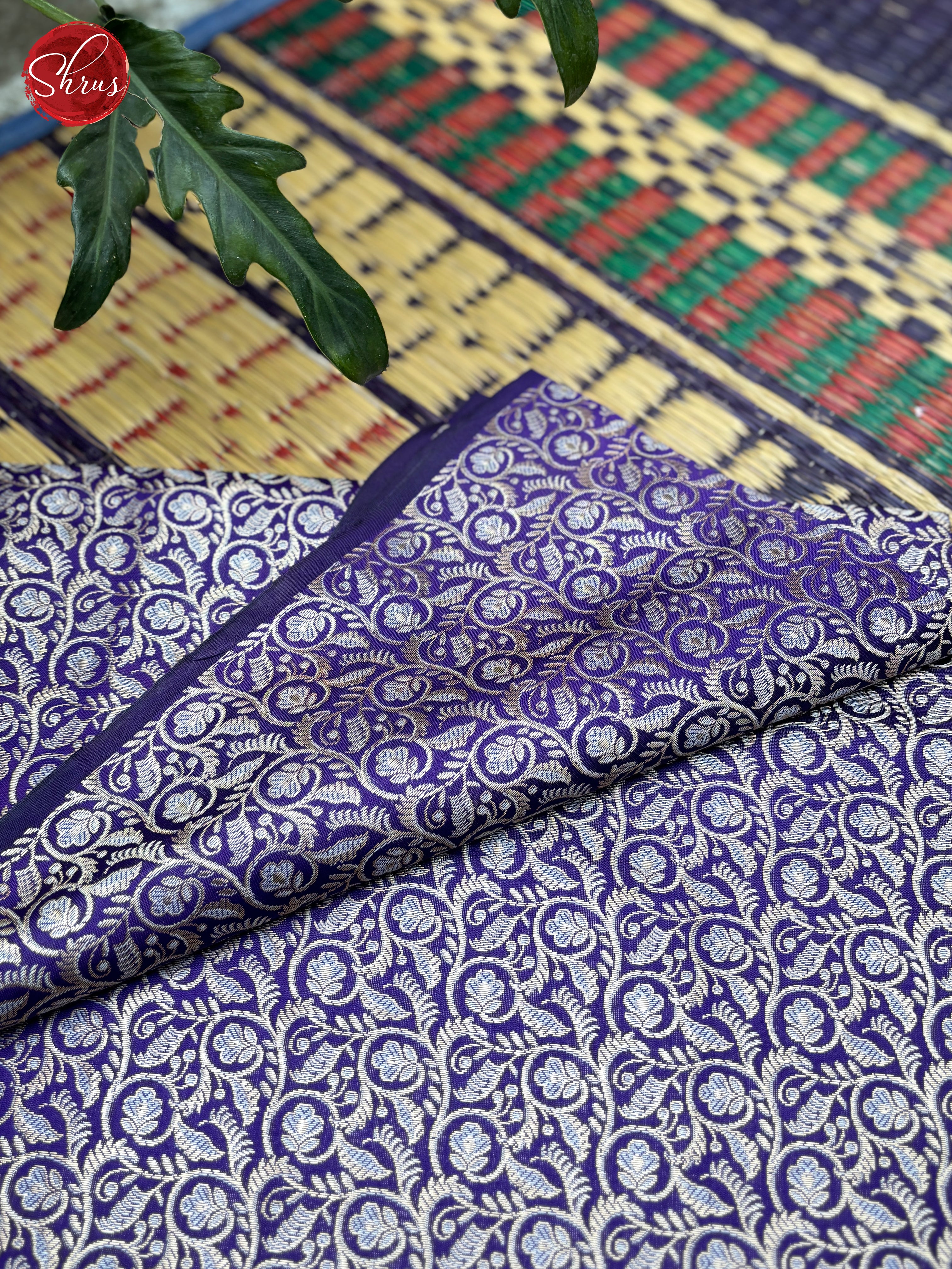Violet - Semi Banarasi Blouse Material - Shop on ShrusEternity.com