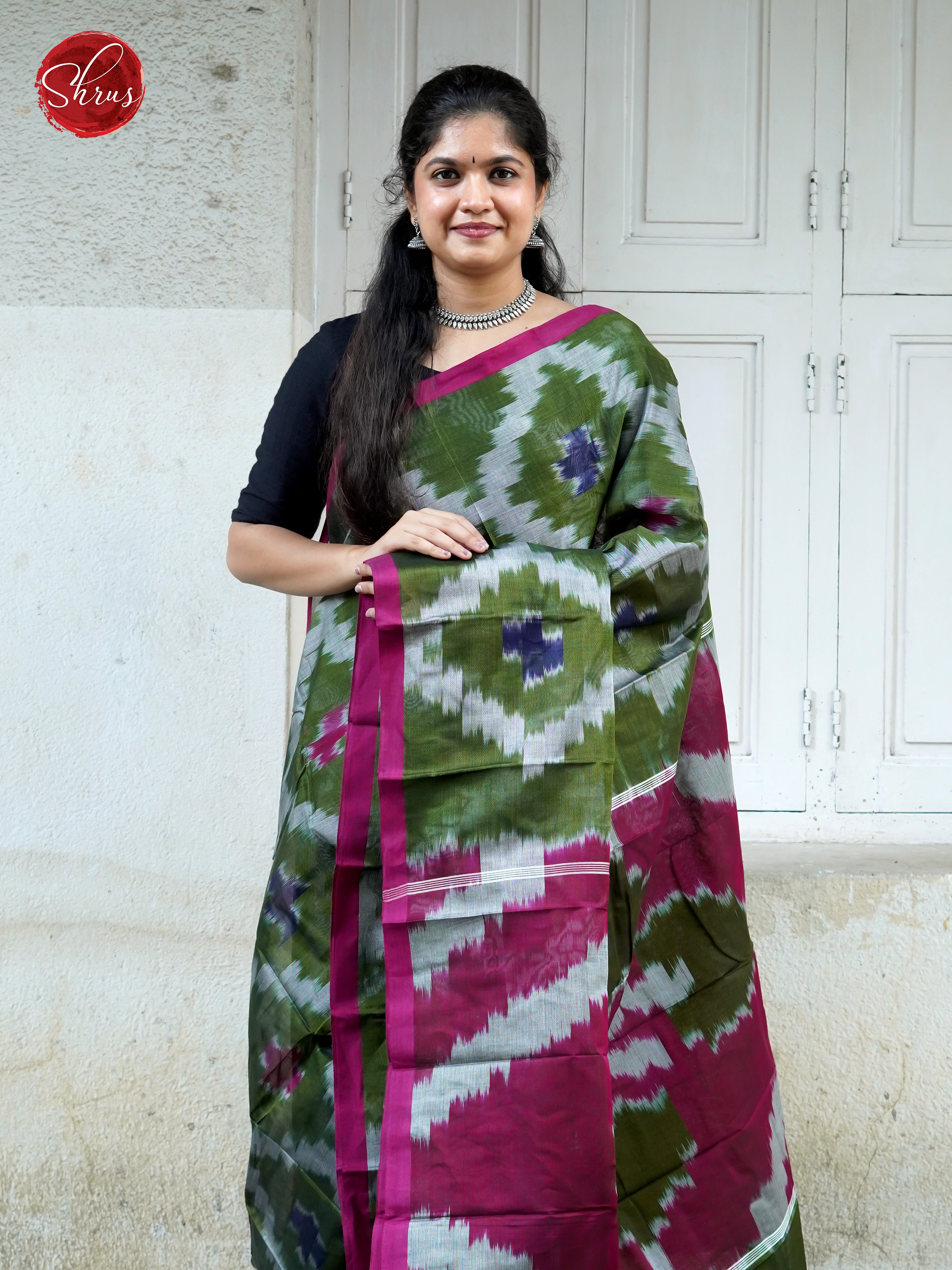 Green & Majenta - Dhakhai cotton - Shop on ShrusEternity.com