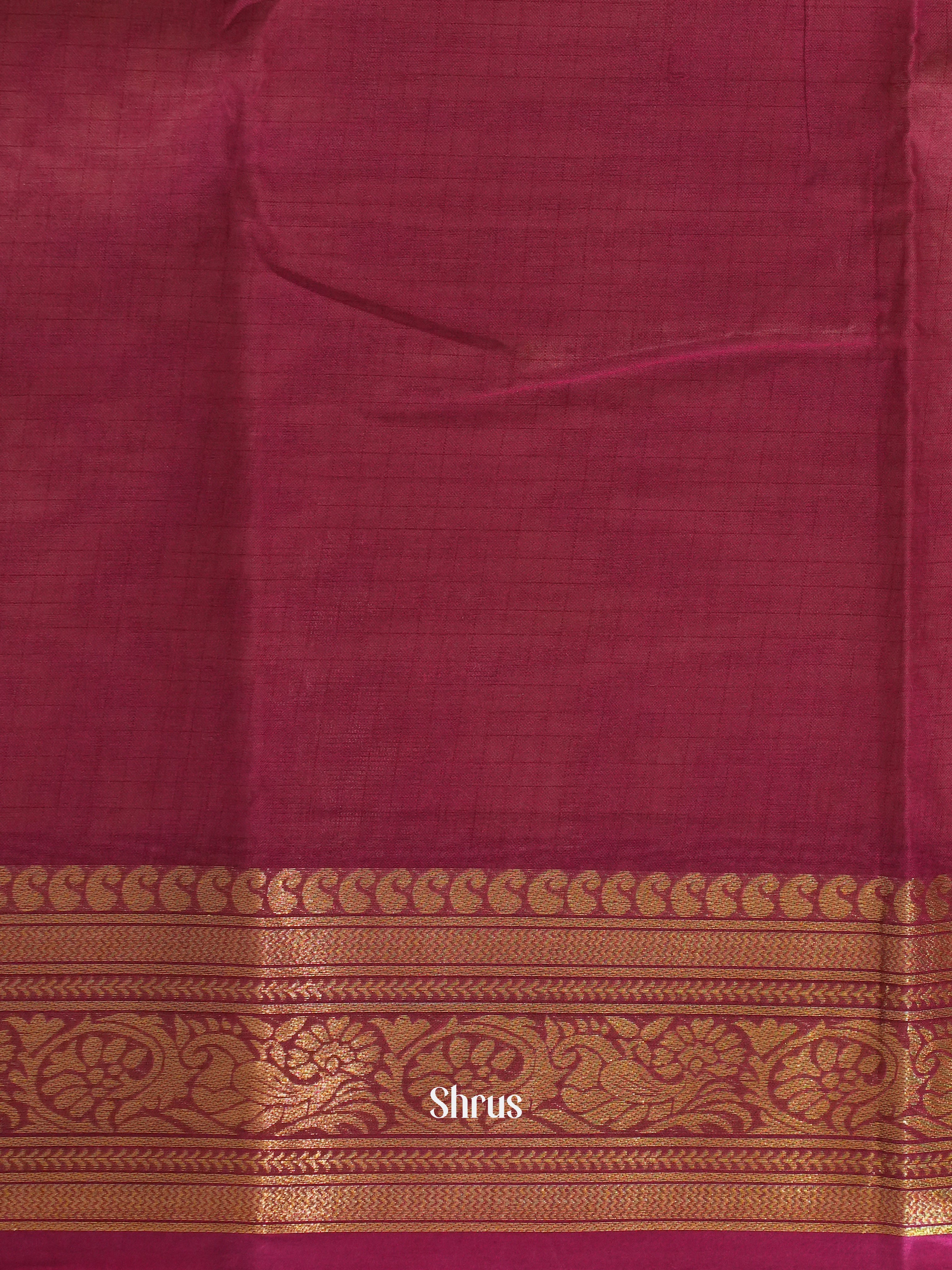 Mustard & Purple - Mercerized cotton Saree