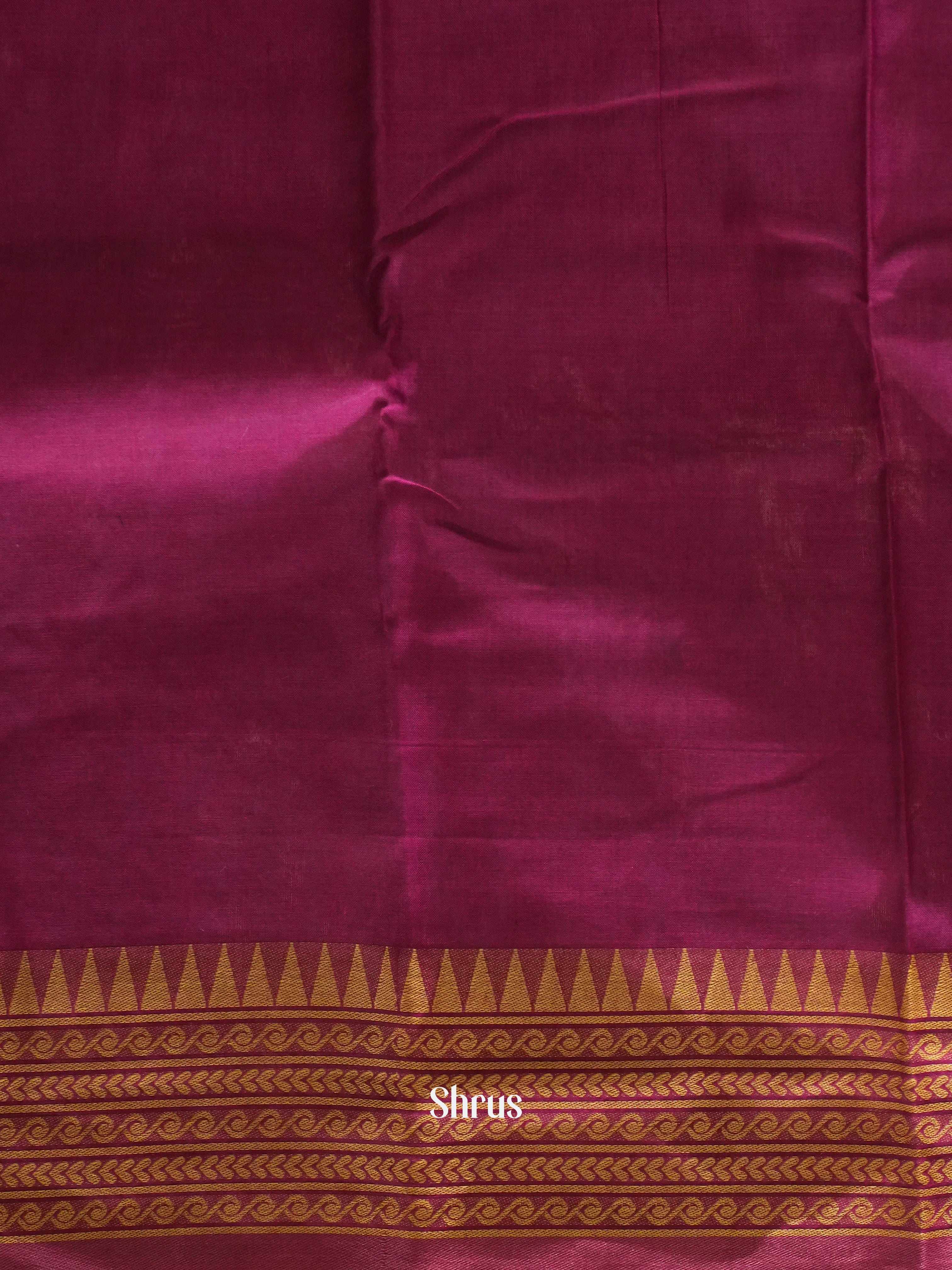 Grey& Purple - Mercerized cotton Saree