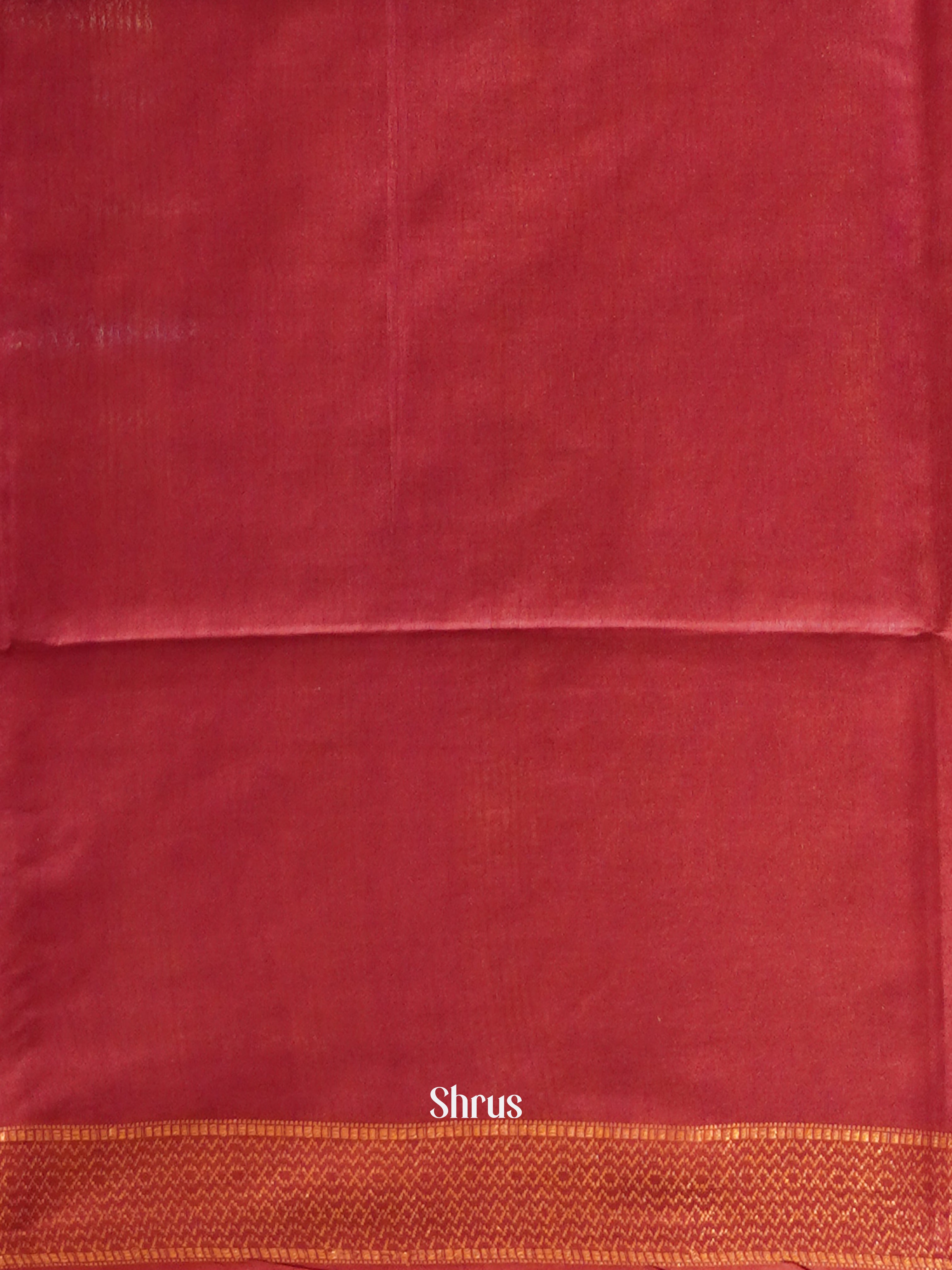 Maroon(Single Tone) - Semi Tussar Saree - Shop on ShrusEternity.com