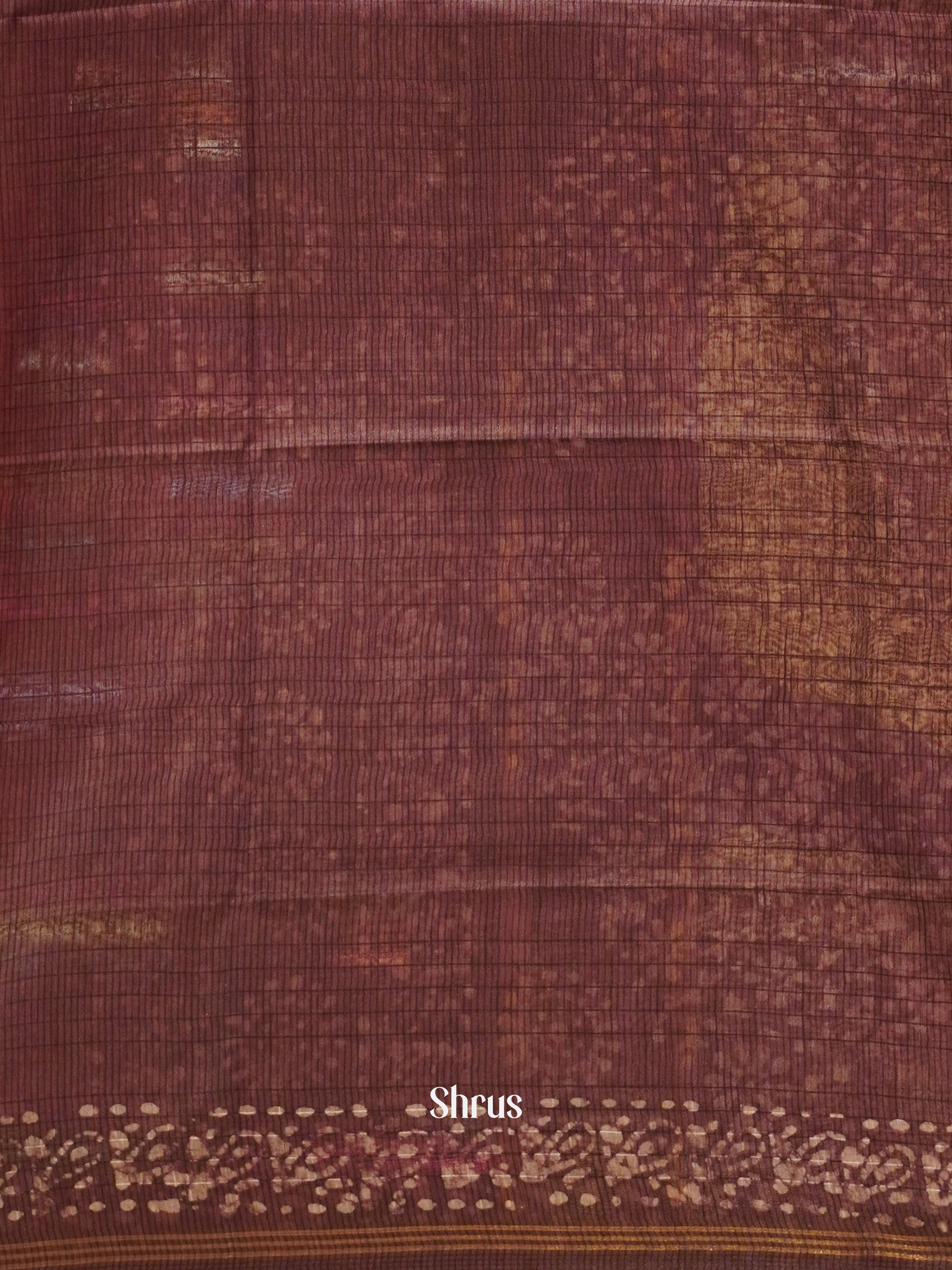 Red & Brown - Bhatik Saree - Shop on ShrusEternity.com