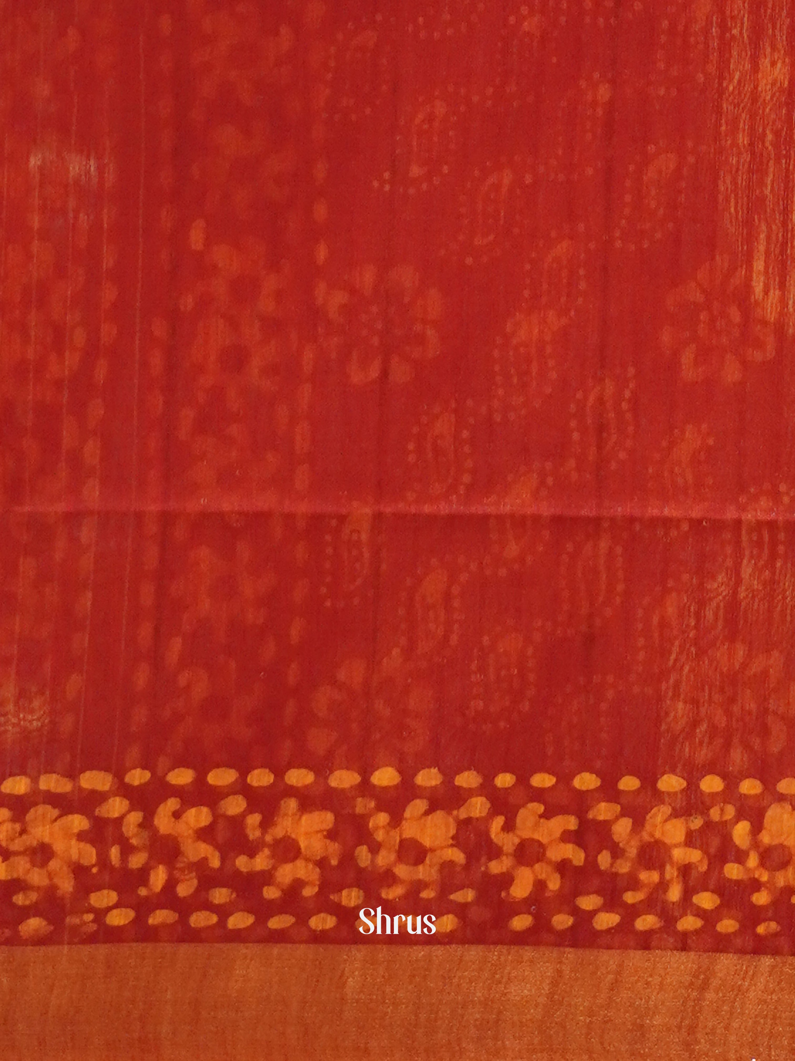 Red - Bhatik Saree - Shop on ShrusEternity.com