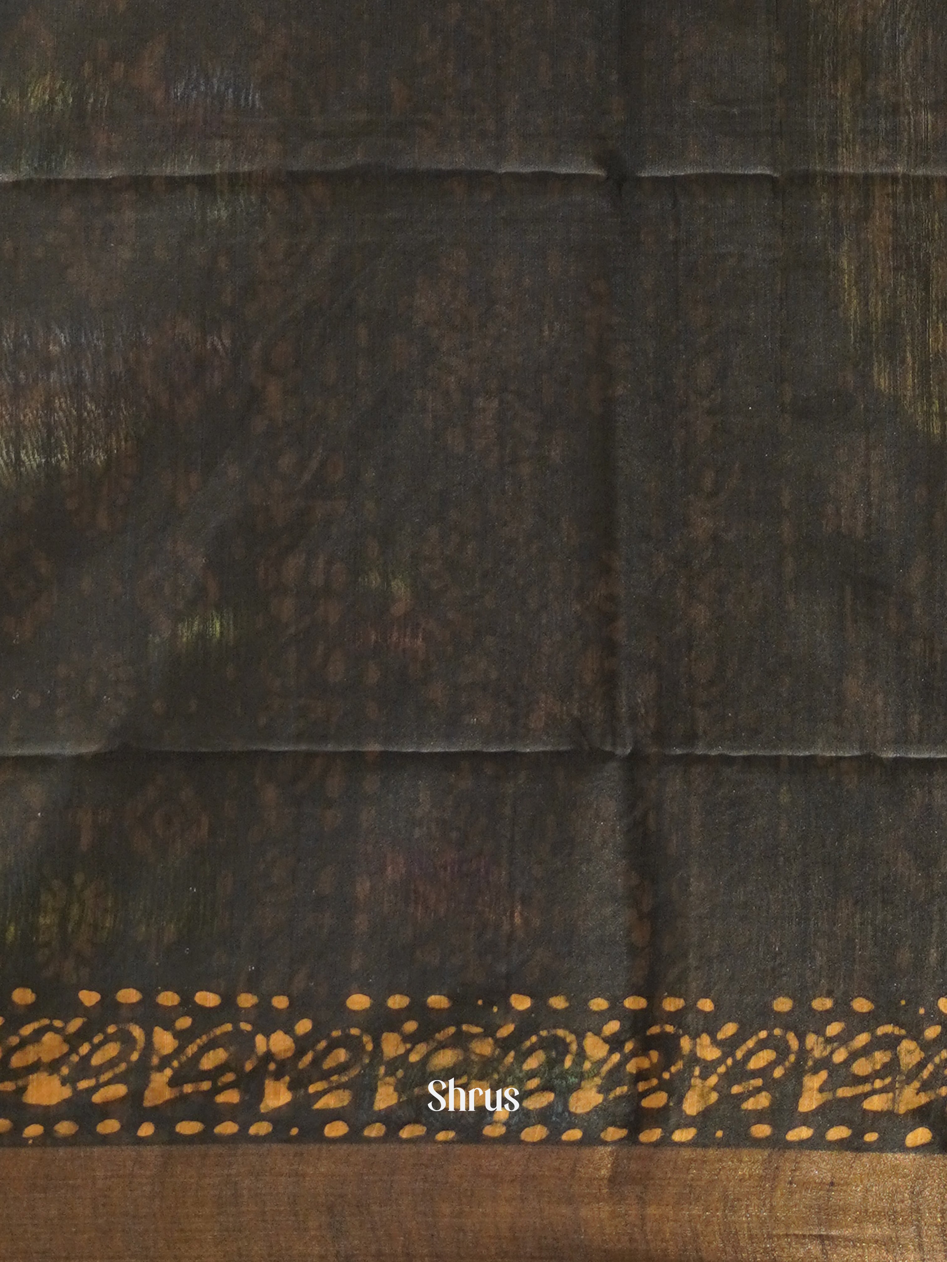 Black & Mustard - Bhatik Saree - Shop on ShrusEternity.com