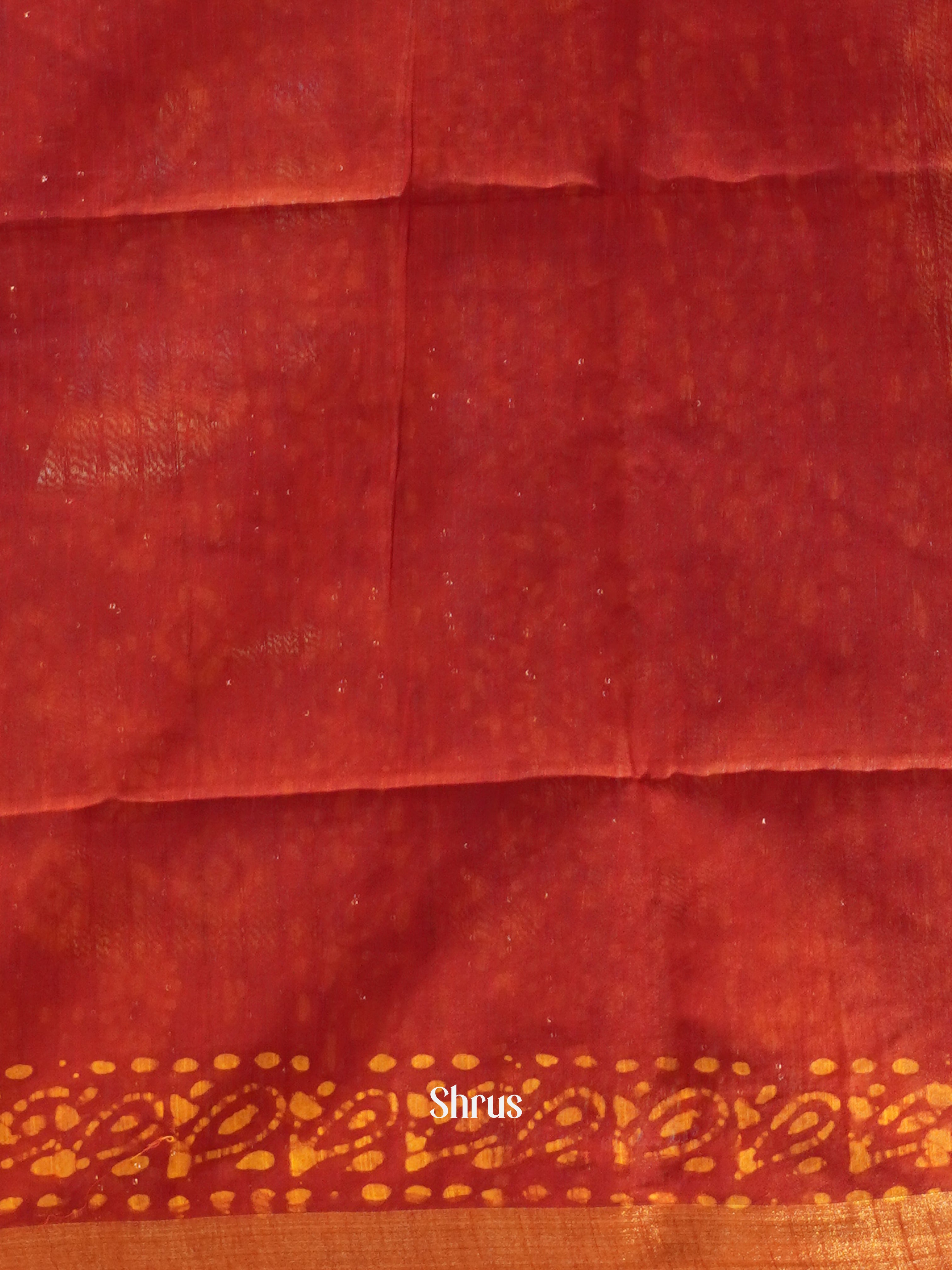 Red(Single Tone)- Bhatik Saree - Shop on ShrusEternity.com