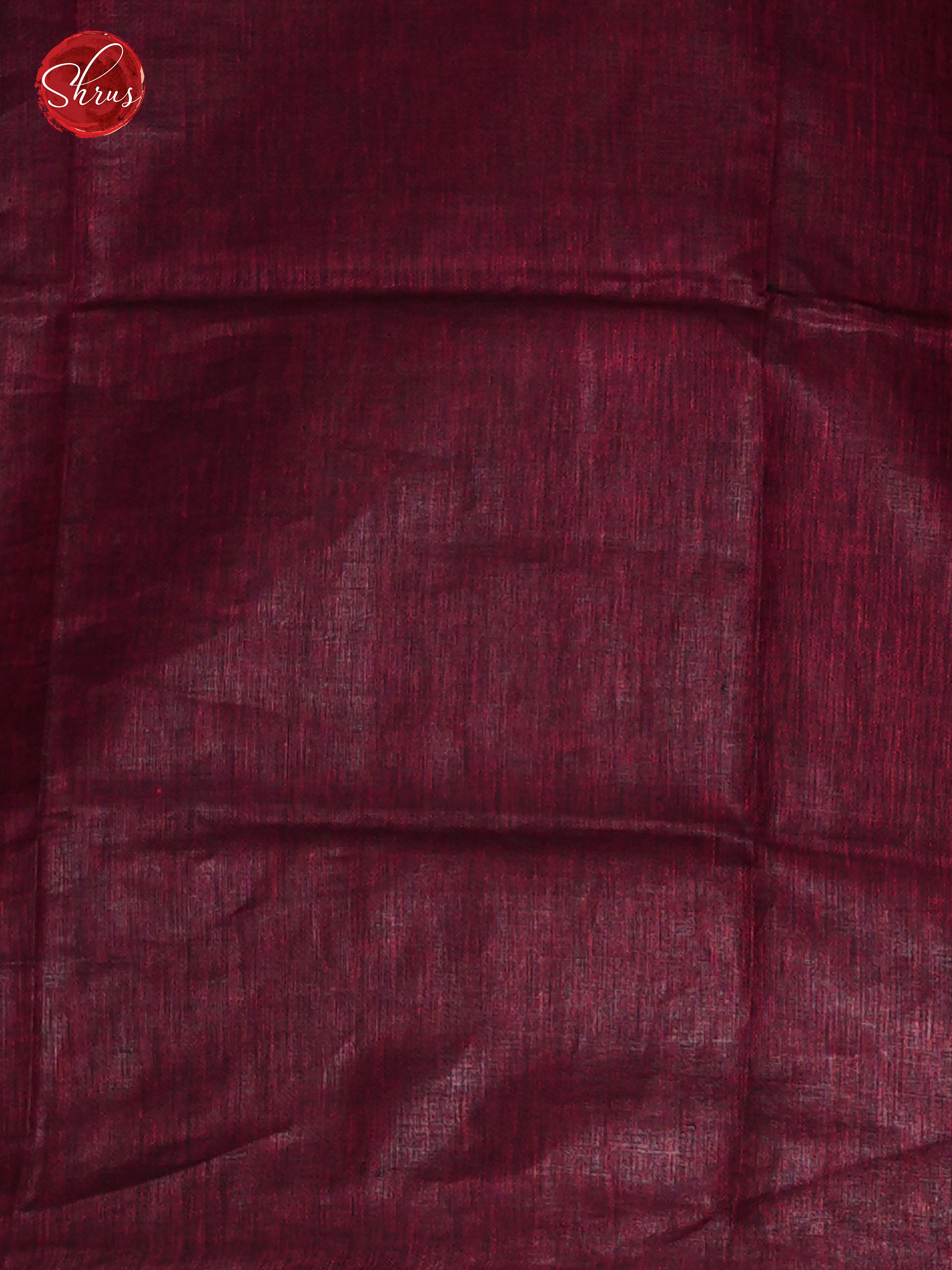 Wine(Single Tone) - Linen Saree - Shop on ShrusEternity.com