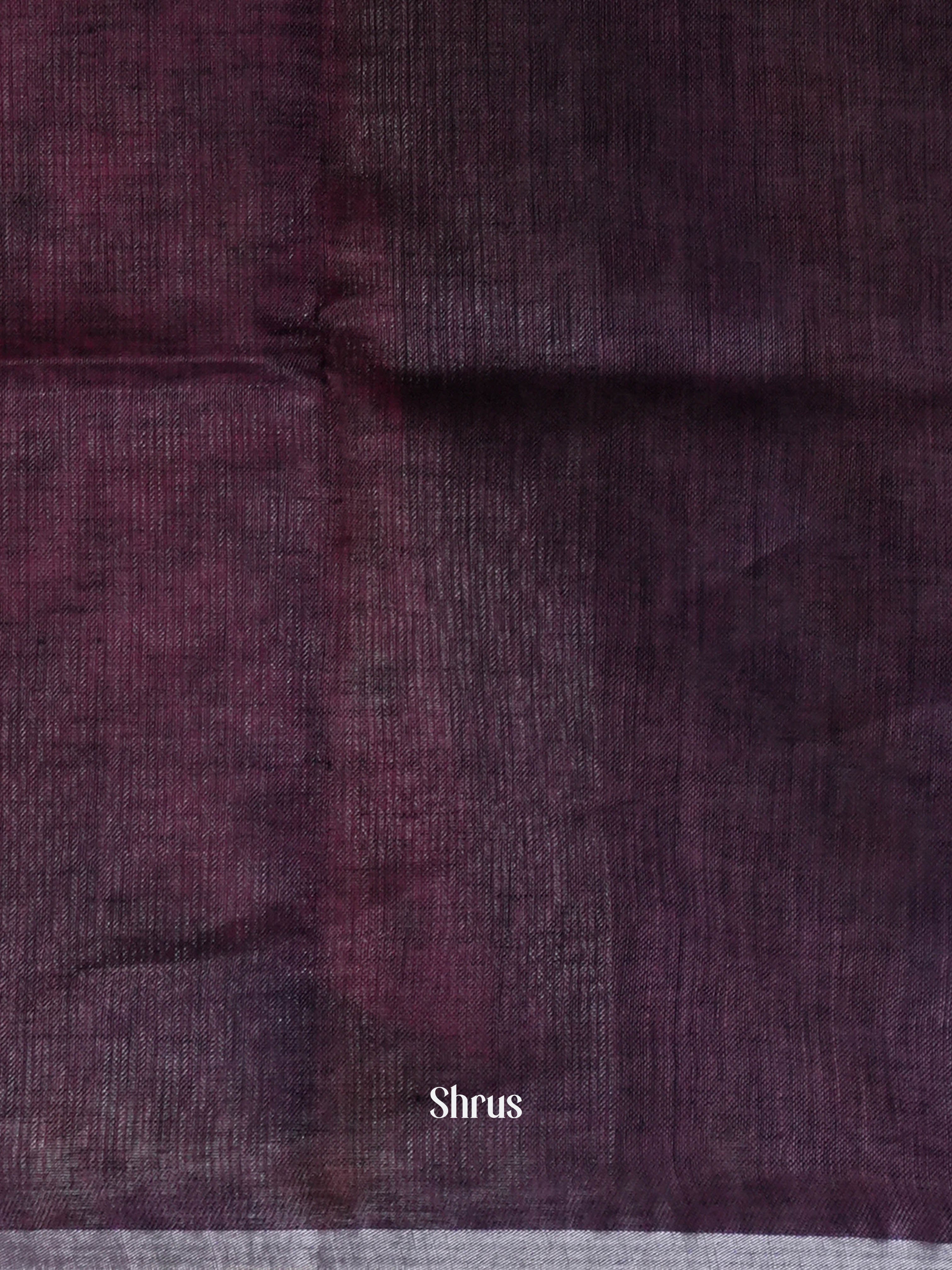 Dark Purple - Linen Saree Saree