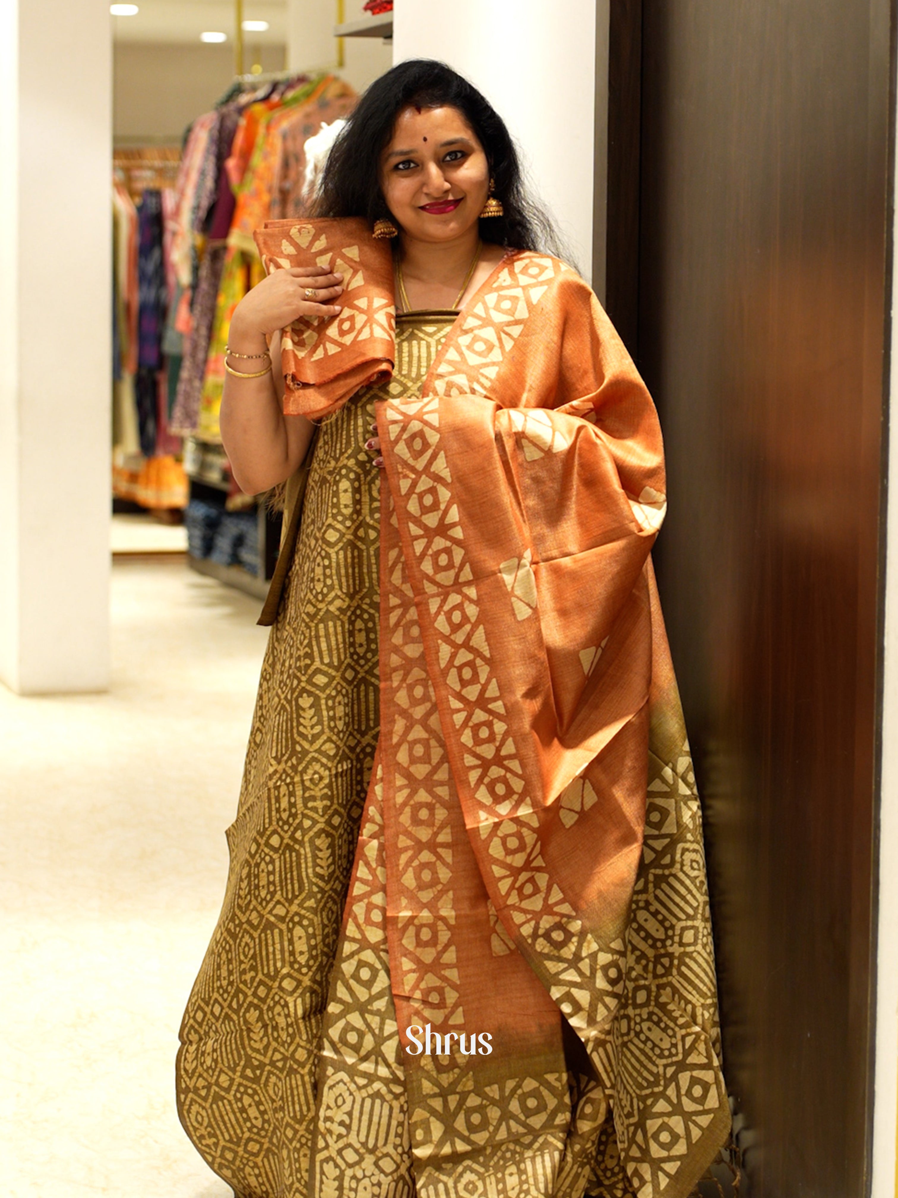 Brown & Brick -Bhatik salwar - Shop on ShrusEternity.com