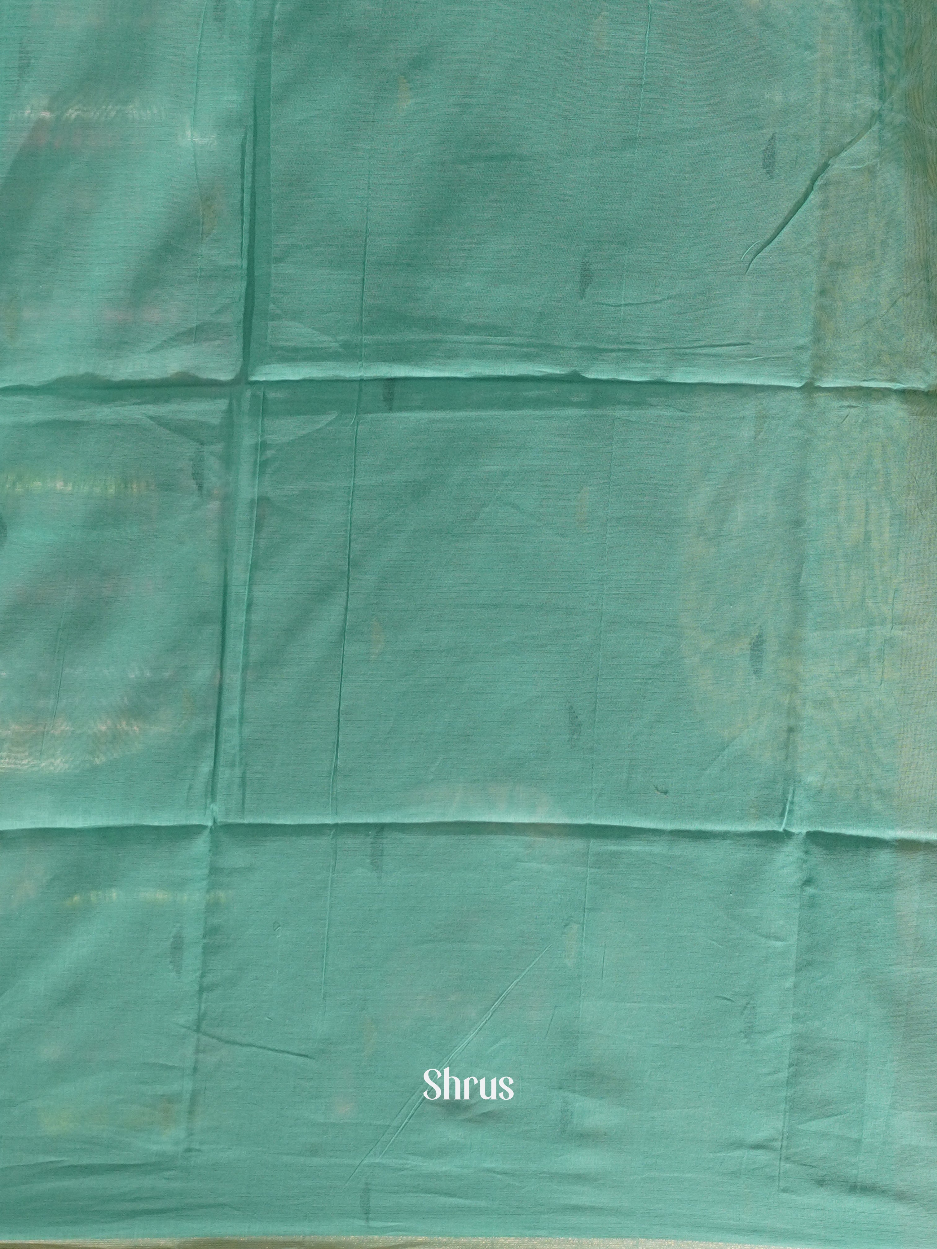 Teal Blue - Bengal cotton Saree - Shop on ShrusEternity.com